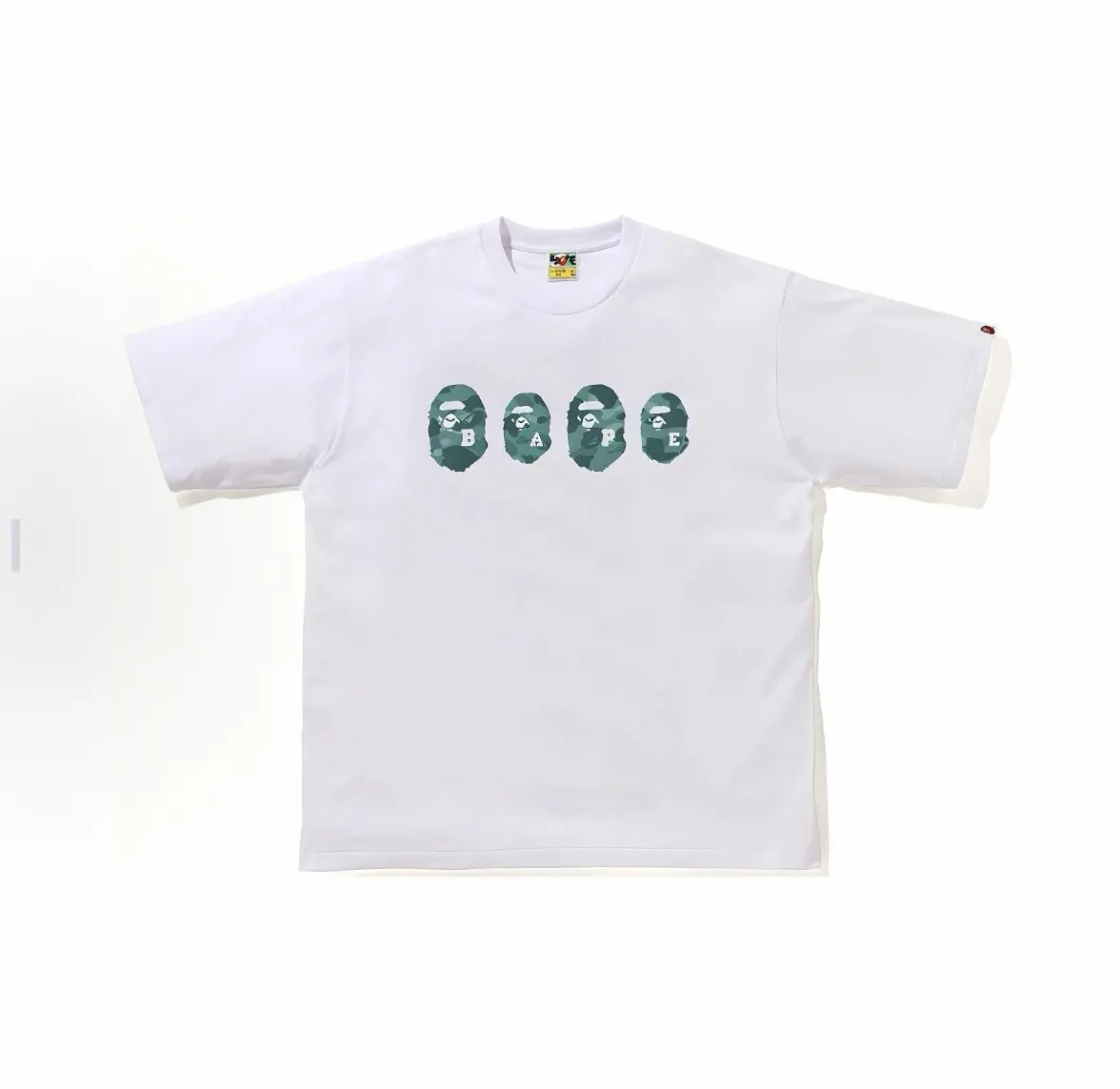 P110 001073 BAPE camouflage ape loose short-sleeved T-shirt, same style for men and women, size smlxlxxl, black gray, black brown, black green, white gray, white brown, white green