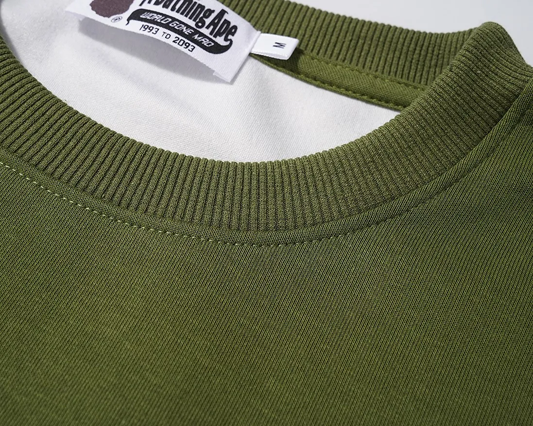 P150 model number: SC-20000# BAPE classic embroidered ape badge color: white black pink bright red apricot olive green yellow sky blue light green purple dark gray dark blue burgundy Klein blue dark green 1.0 white gray 1.5 flower gray coffee color khaki dragon fruit color Size: S M L XL XXL Weight: 330 grams of Chinese cotton composite milk silk