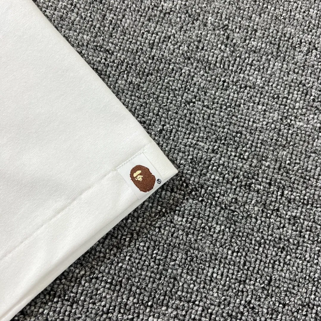 💰140 BAPE ape-man’s small head classic reappearance 270g heavy linen cotton fabric ZP version Couple model: S-XXL [Black White Navy Rice Apricot]