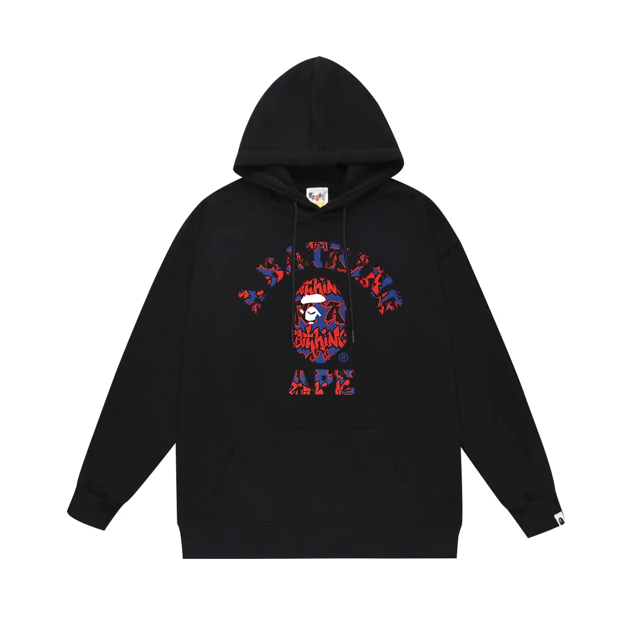 Model No. SC723# Terry p160 plus velvet 180💰 (top version) BAPE ape head letter printed hooded sweatshirt Made of 380g large terry (drop shoulder large version) fabric, soft texture and no pilling Imported environmentally friendly printing glue, bright and three-dimensional pattern, quality 💥Same style for men and women. The upper body is trendy. Color: black white gray Size: S M L XL XXL