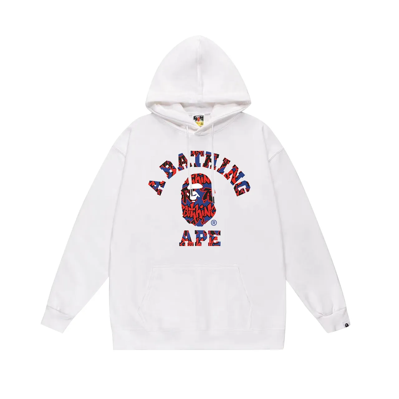 Model No. SC723# Terry p160 plus velvet 180💰 (top version) BAPE ape head letter printed hooded sweatshirt Made of 380g large terry (drop shoulder large version) fabric, soft texture and no pilling Imported environmentally friendly printing glue, bright and three-dimensional pattern, quality 💥Same style for men and women. The upper body is trendy. Color: black white gray Size: S M L XL XXL