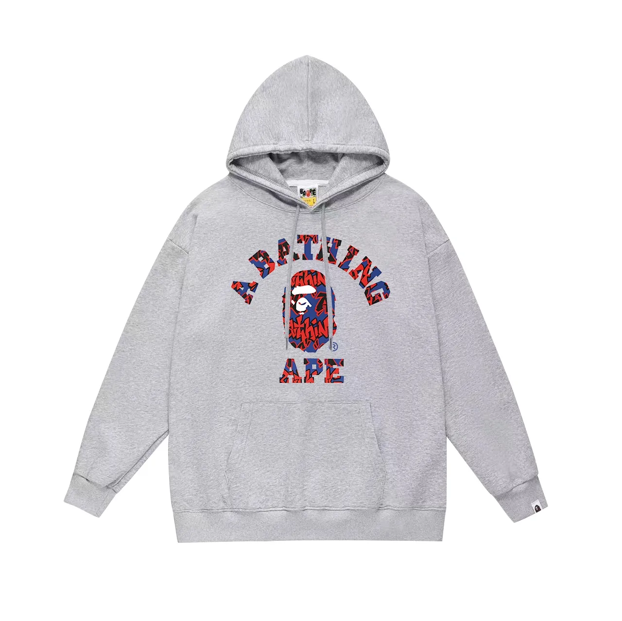 Model No. SC723# Terry p160 plus velvet 180💰 (top version) BAPE ape head letter printed hooded sweatshirt Made of 380g large terry (drop shoulder large version) fabric, soft texture and no pilling Imported environmentally friendly printing glue, bright and three-dimensional pattern, quality 💥Same style for men and women. The upper body is trendy. Color: black white gray Size: S M L XL XXL