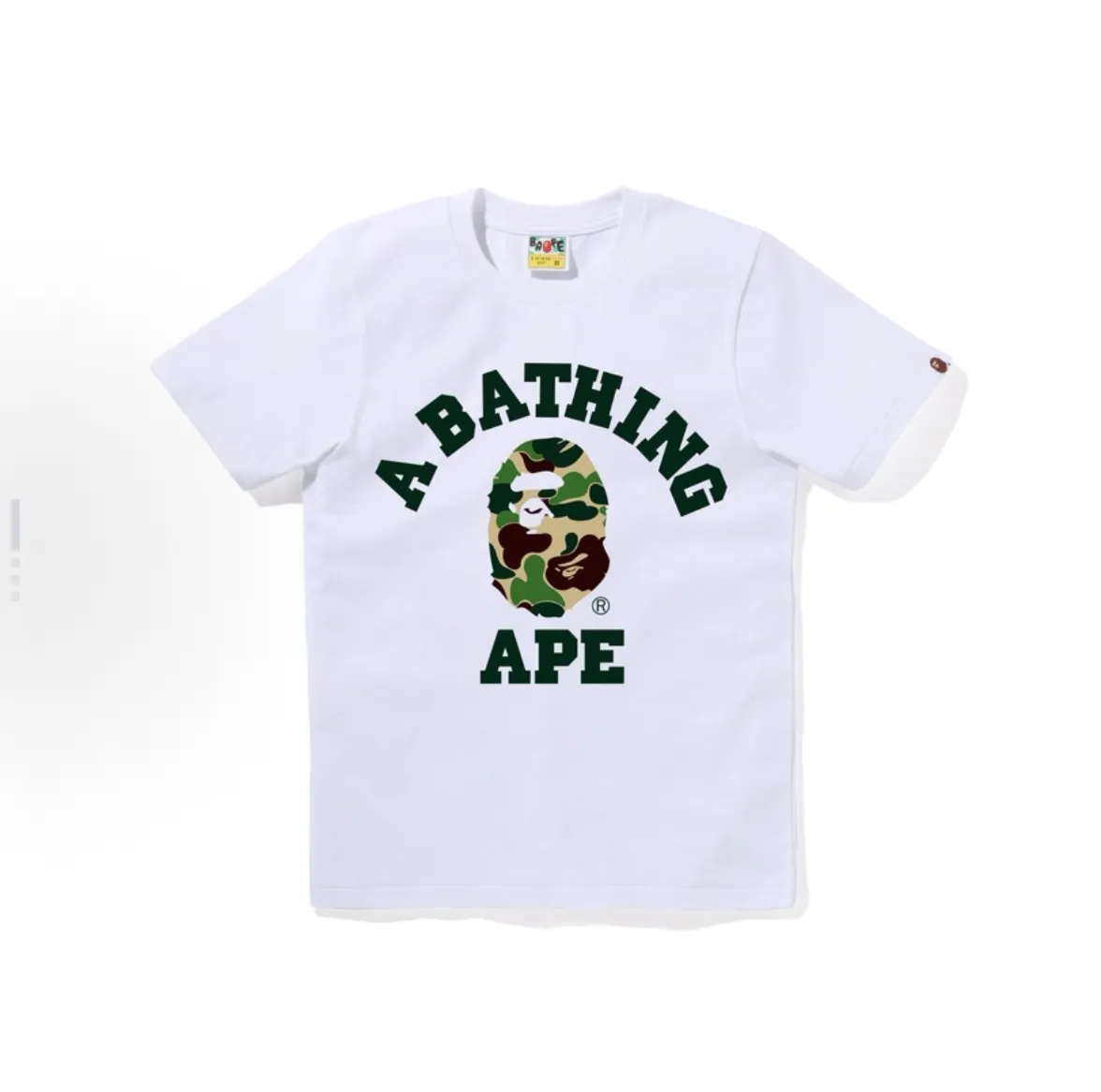 P110 001120 BAPE SS25 camouflage ape pattern comfortable and versatile short-sleeved T-shirt, same style for men and women, size smlxlxxl, white pink, black pink, white blue, black blue