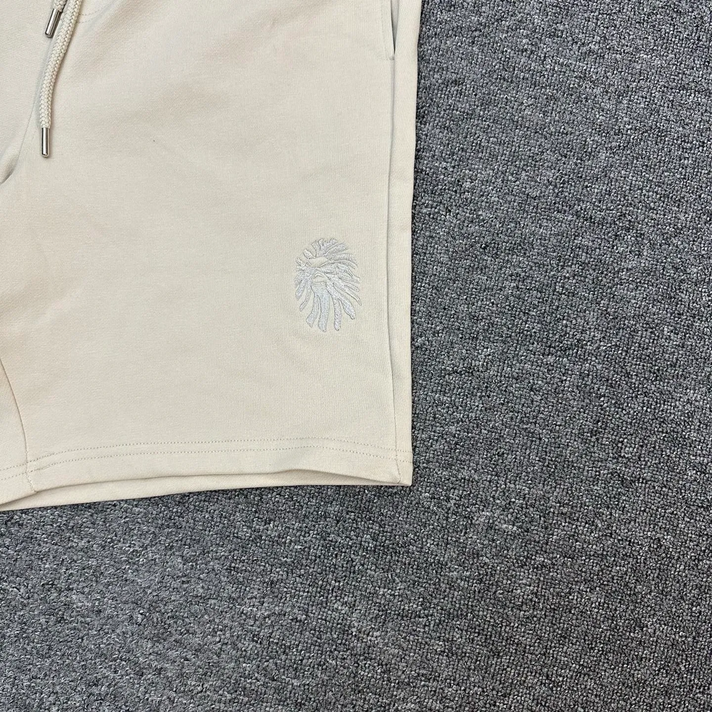 💰200 BAPE BLACK Embroidered pattern elastic waist drawstring design 440g pure cotton custom fabric Men's model: M-XXL [Apricot Black Dark Gray]
