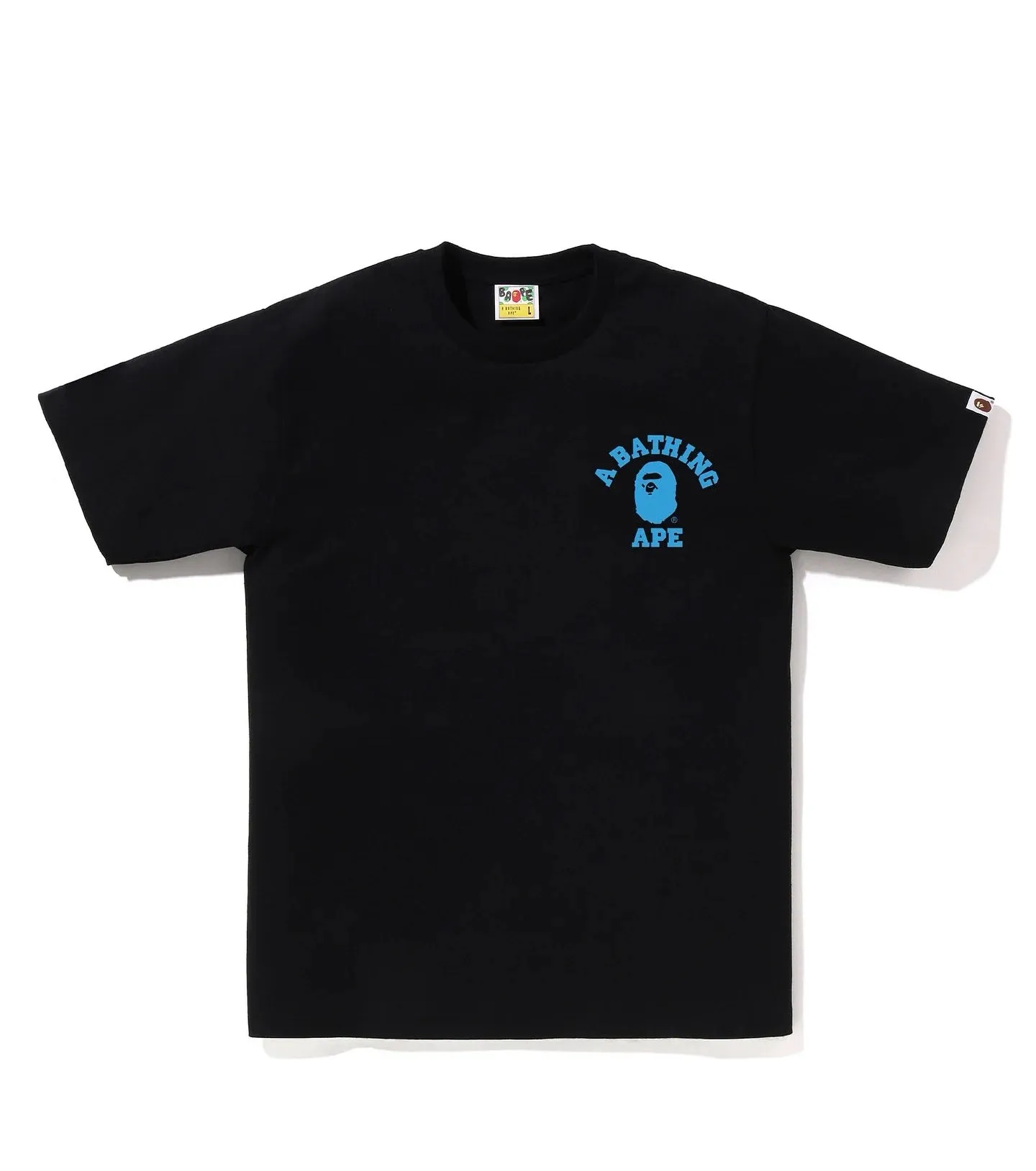 P110 001133 BAPE SS25 ABC CAMO series camouflage letter ape head print loose cuffs logo short-sleeved T-shirt, same style for men and women, size smlxlxxl, black pink, white pink, black green, white green, black blue, white blue