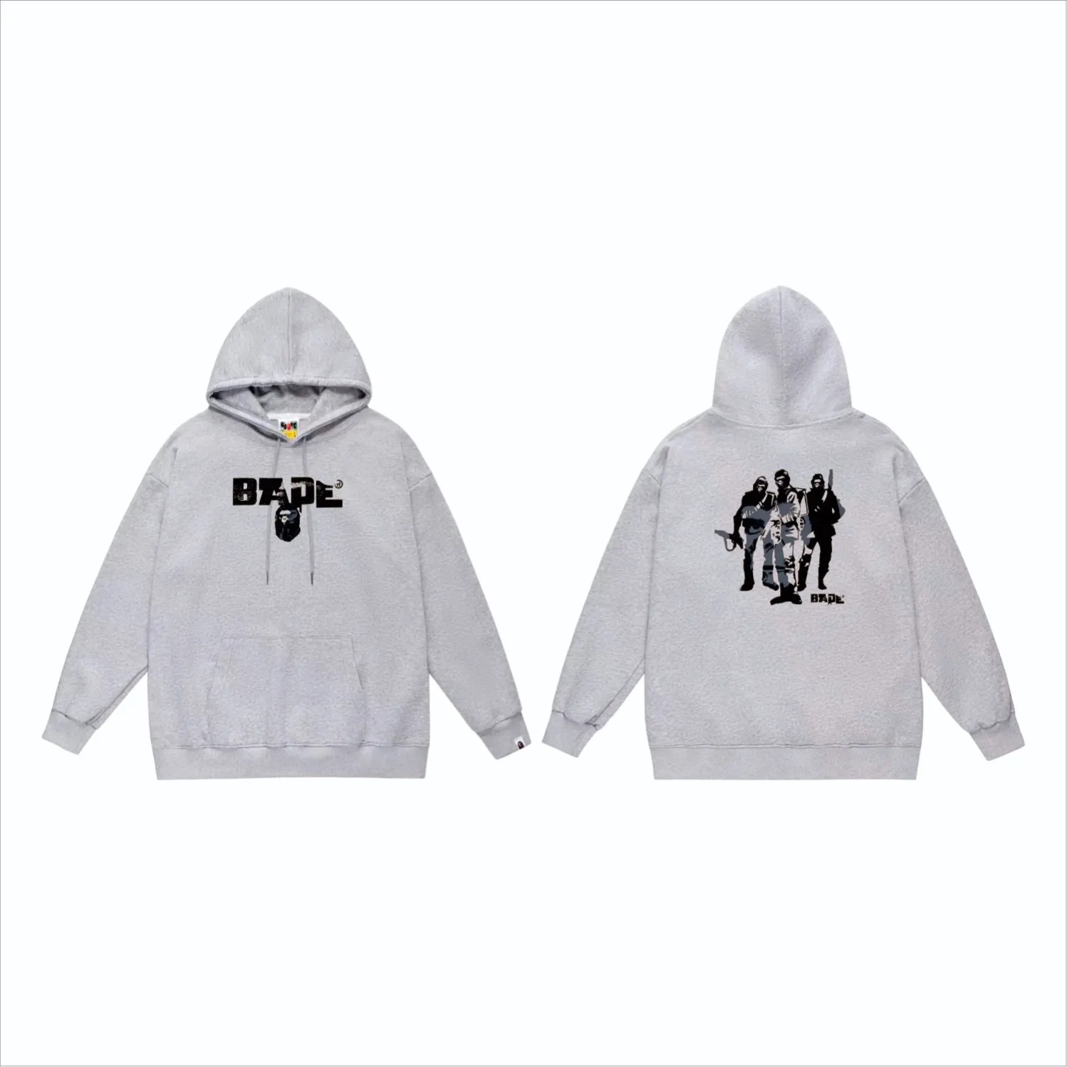 P160 model number SC869# terry 80 plus velvet 90 (top version) BAPE Ape Army letter print hooded sweatshirt Made of 380 grams of large terry (drop shoulder large version) fabric, soft texture and no pilling Imported environmentally friendly printing glue The pattern is bright and three-dimensional Quality 💥Same style for men and women The upper body is trendy Color: black white gray Size: S M L XL XXL