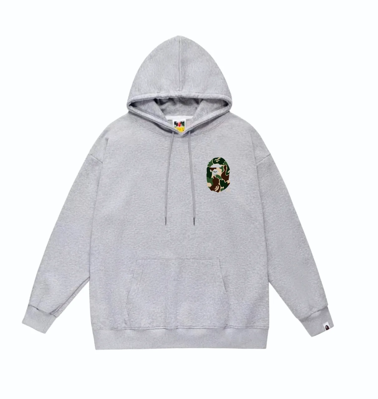 P160 model number SC812# terry 80 plus velvet 90 (top version) BAPE×STUSSY co-branded Stussy letter printed hooded sweatshirt Made of 380 grams of large terry (drop shoulder large version) fabric, soft texture and no pilling Imported environmentally friendly printing glue The pattern is bright and three-dimensional Quality 💥Same style for men and women The upper body is trendy Color: Black White Gray Size: S M L XL XXL