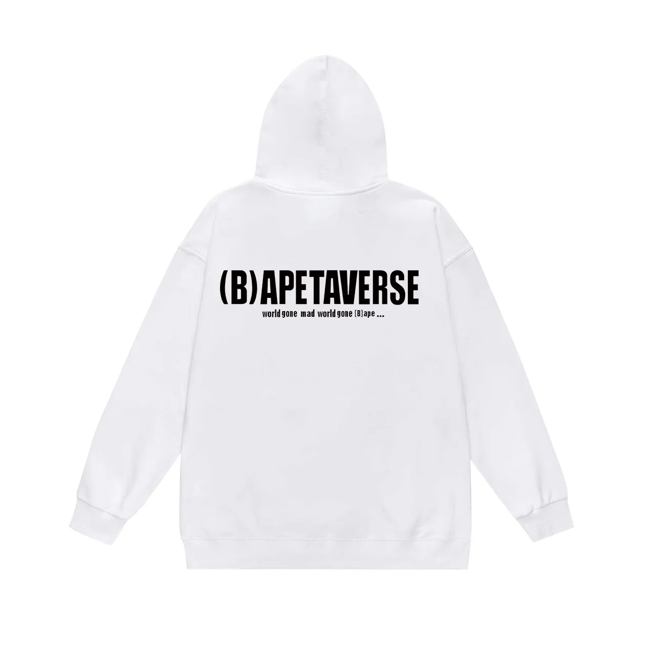 Model No. SC690#terry p160 plus velvet p180💰 (top version) BAPE Ape Universe NFT ape head letter printed hooded sweatshirt. Made of 380g large terry 430g silver fox velvet (drop shoulder large version) fabric. The texture is soft and non-pilling. Imported environmentally friendly printing glue. The pattern is bright and three-dimensional. Quality💥Same style for men and women. The upper body is trendy. Color: black white gray Size: S M L XL XXL