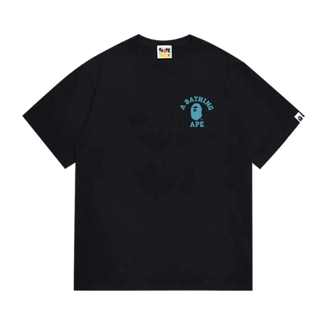 SC1025#p110💰 (top version) BAPE uses 260 grams of high-quality high-weave pure cotton fabric, double yarn combed, soft texture and no pilling, imported environmentally friendly printing glue, bright and three-dimensional pattern, quality 💥Same style for men and women, the upper body is fashionable Color: black white Size: S M L XL XXL