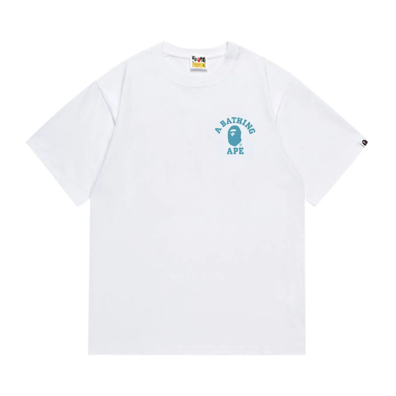 SC1025#p110💰 (top version) BAPE uses 260 grams of high-quality high-weave pure cotton fabric, double yarn combed, soft texture and no pilling, imported environmentally friendly printing glue, bright and three-dimensional pattern, quality 💥Same style for men and women, the upper body is fashionable Color: black white Size: S M L XL XXL