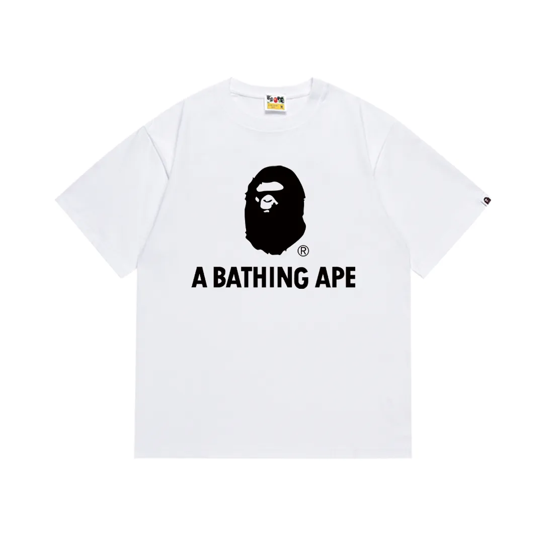 P110 SC063# (top version) BAPE ape head classic letter printed short-sleeved T-shirt. Made of 260 grams of high-quality high-weave pure cotton fabric. Double yarn combed. The texture is soft and non-pilling. Imported environmentally friendly printing glue. The pattern is bright and three-dimensional. Quality 💥Same style for men and women. The upper body is trendy. Color: black and white. Size: S M L XL XXL