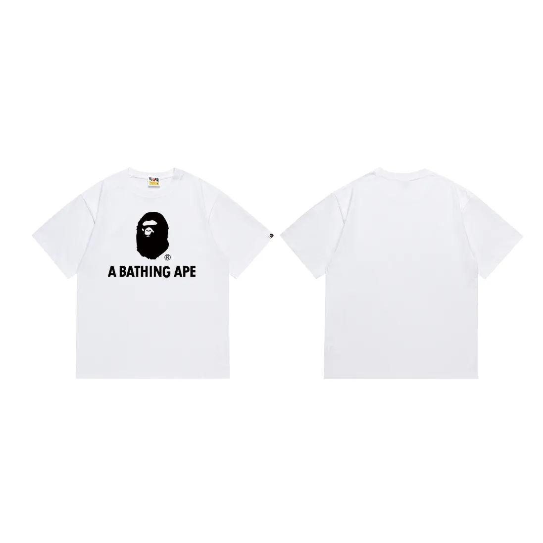 P110 SC063# (top version) BAPE ape head classic letter printed short-sleeved T-shirt. Made of 260 grams of high-quality high-weave pure cotton fabric. Double yarn combed. The texture is soft and non-pilling. Imported environmentally friendly printing glue. The pattern is bright and three-dimensional. Quality 💥Same style for men and women. The upper body is trendy. Color: black and white. Size: S M L XL XXL