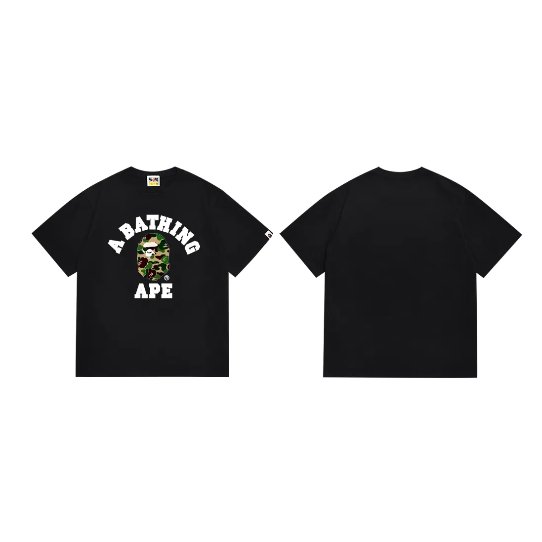 SC266#p110💰 (top version) BAPE ape head classic letter camouflage printed short-sleeved T-shirt Made of 260 grams of high-quality high-weave pure cotton fabric, double yarn combed, soft and non-pilling texture, imported environmentally friendly printing glue, bright and three-dimensional pattern, quality 💥Same style for men and women, the upper body is fashionable Color: black blue black pink black green white blue white pink white green Size: S M L XL XXL