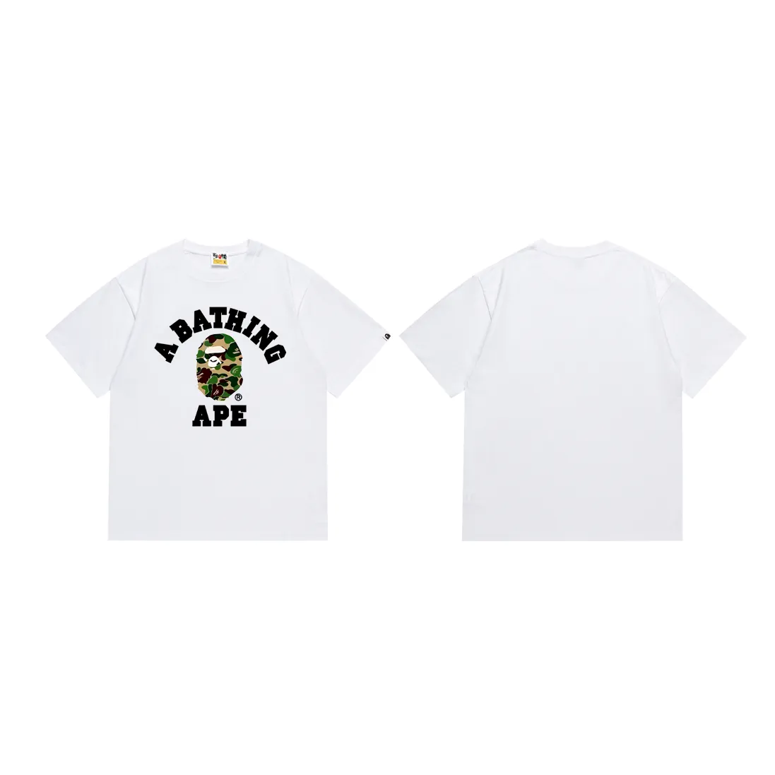 SC266#p110💰 (top version) BAPE ape head classic letter camouflage printed short-sleeved T-shirt Made of 260 grams of high-quality high-weave pure cotton fabric, double yarn combed, soft and non-pilling texture, imported environmentally friendly printing glue, bright and three-dimensional pattern, quality 💥Same style for men and women, the upper body is fashionable Color: black blue black pink black green white blue white pink white green Size: S M L XL XXL