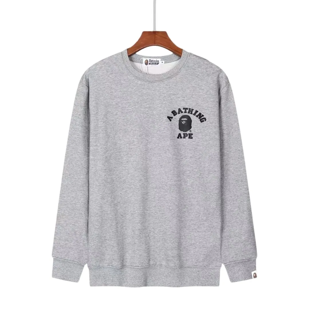 P178 2695#BAPE ape head printed round neck sweatshirt Color: Black Gray Royal Blue Size: M-XXL Fabric: 350g cotton terry Technology: Printing