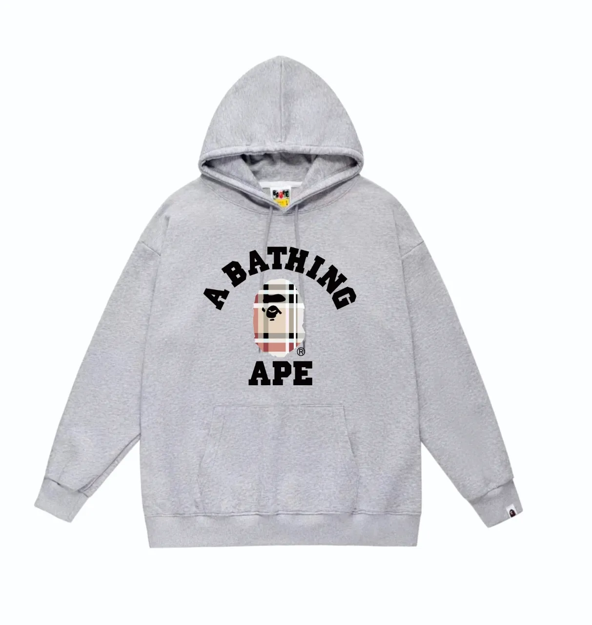 P160 model number SC822# terry 80 plus velvet 90 (top version) BAPE ape plaid pattern printed hooded sweatshirt Made of 380g large terry (drop shoulder large version) fabric, soft texture and no pilling Imported environmentally friendly printing glue The pattern is bright and three-dimensional Quality 💥Same style for men and women The upper body is trendy Color: Black White Gray Size: S M L XL XXL