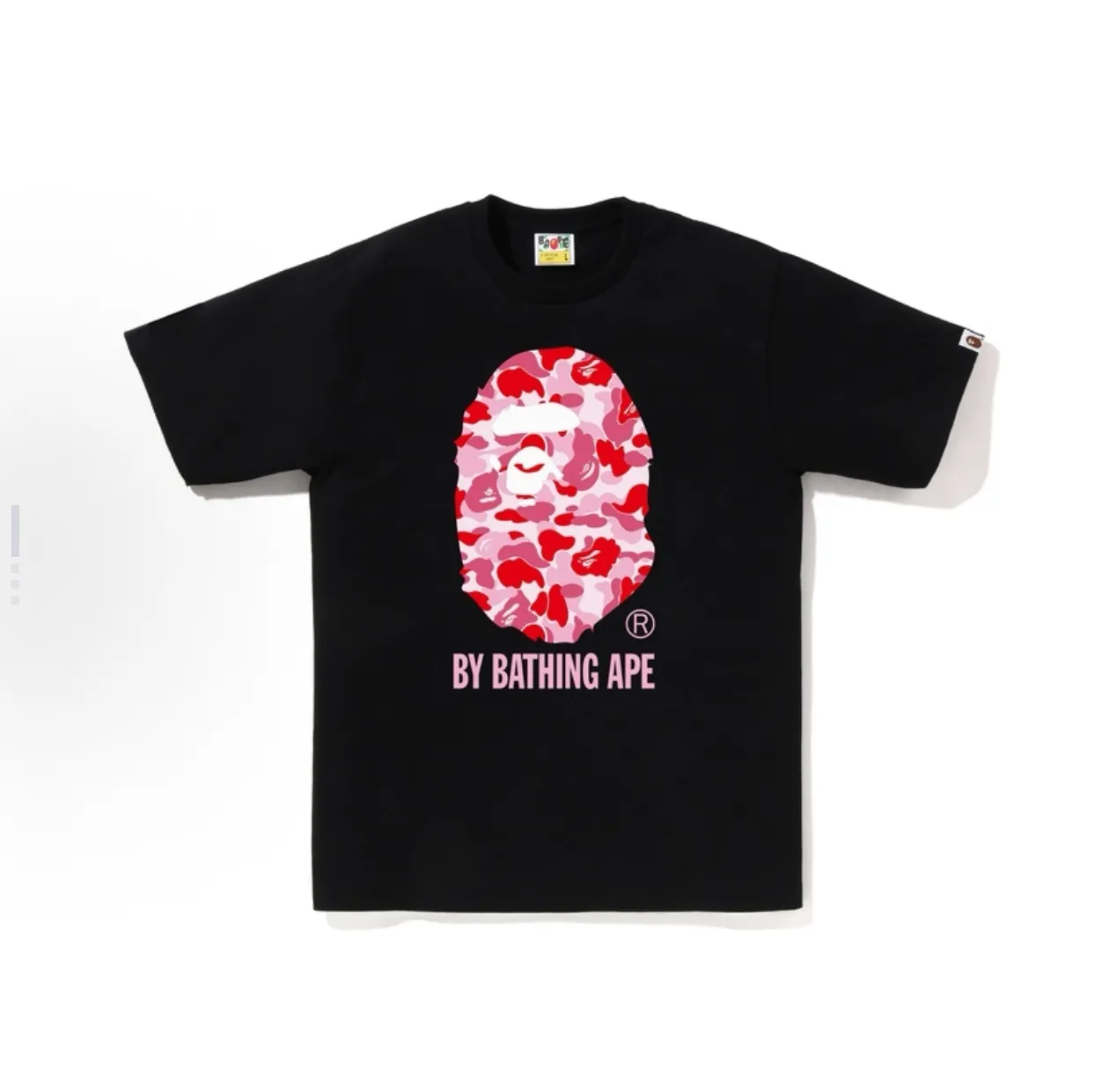 P110 001192 BAPE SS25 ABC CAMO series camouflage ape print short-sleeved T-shirt, same style for men and women, size smlxlxxl, black and green, white and green, black and blue, white and blue, black and pink, white and pink