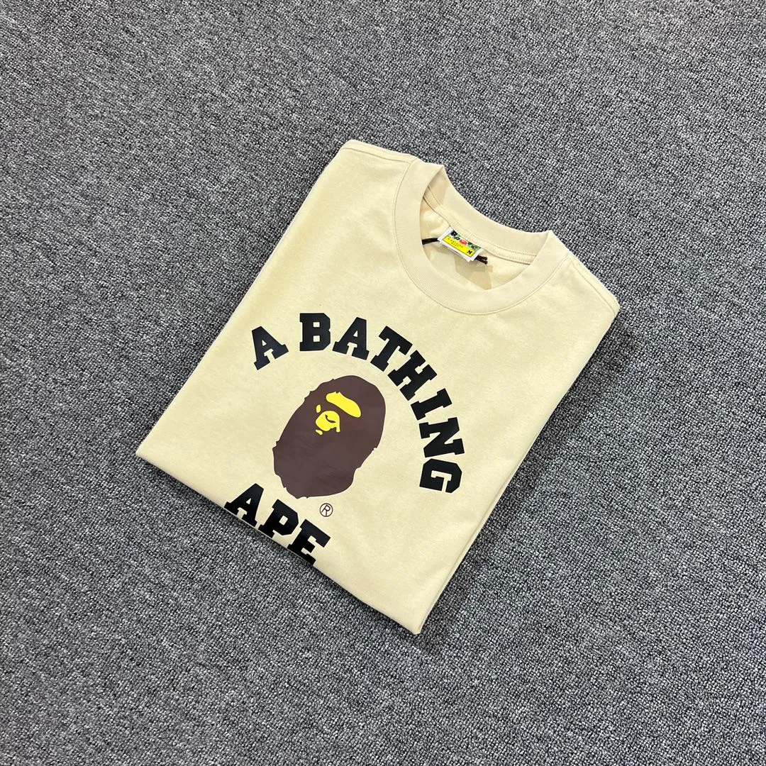 💰140 BAPE ape-man’s small head classic reappearance 270g heavy linen cotton fabric ZP version Couple model: S-XXL [Black White Navy Rice Apricot]