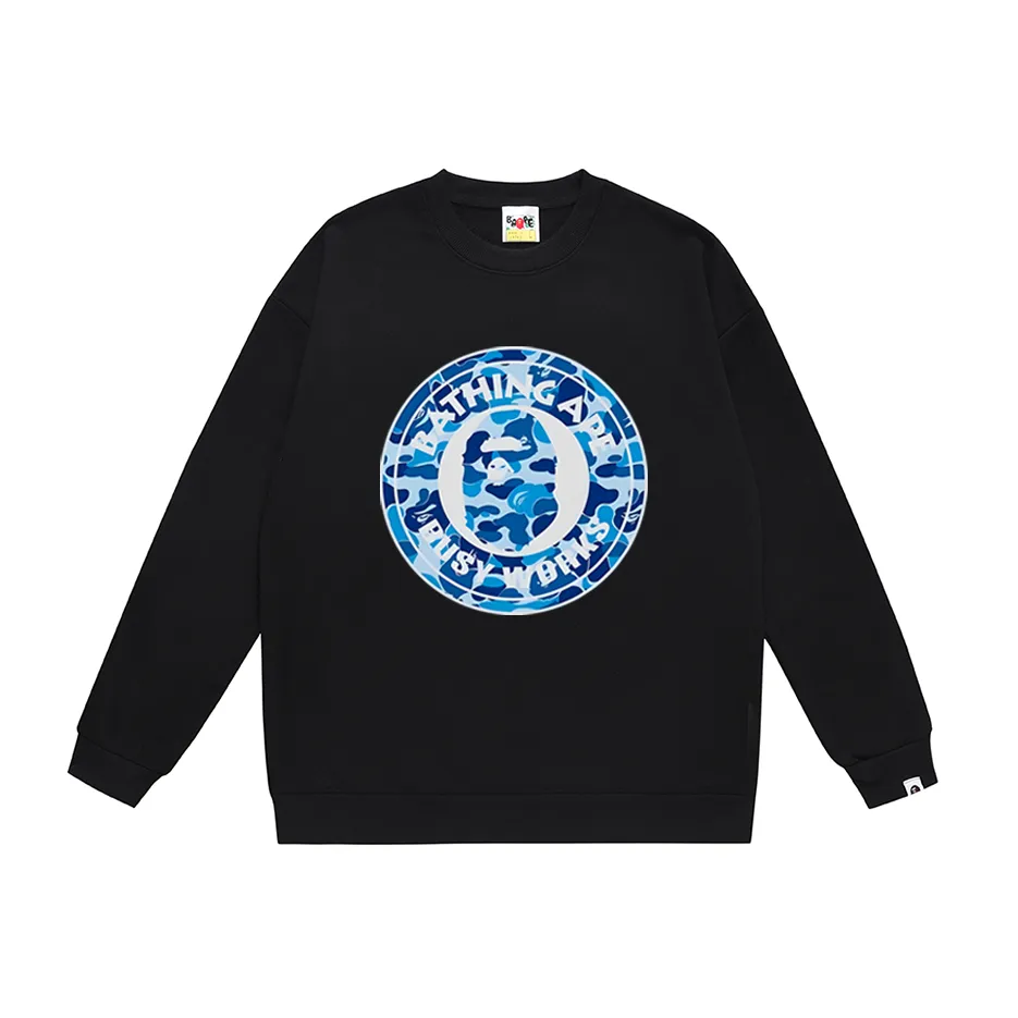 P170 model number SC301# terry 80 plus velvet 85 (top version) BAPE ape head colorful letter printed round neck sweatshirt Made of 350g large terry (drop shoulder large version) fabric, soft texture and no pilling Imported environmentally friendly printing glue The pattern is bright and three-dimensional Quality 💥Same style for men and women The upper body is fashionable Colors: black and red white and red gray red black and blue white and blue gray and blue black and green white and gray green Size: S M L XL XXL