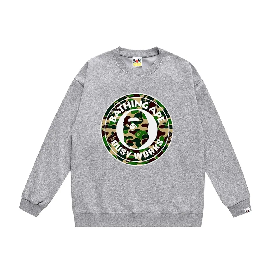P170 model number SC301# terry 80 plus velvet 85 (top version) BAPE ape head colorful letter printed round neck sweatshirt Made of 350g large terry (drop shoulder large version) fabric, soft texture and no pilling Imported environmentally friendly printing glue The pattern is bright and three-dimensional Quality 💥Same style for men and women The upper body is fashionable Colors: black and red white and red gray red black and blue white and blue gray and blue black and green white and gray green Size: S M L XL XXL