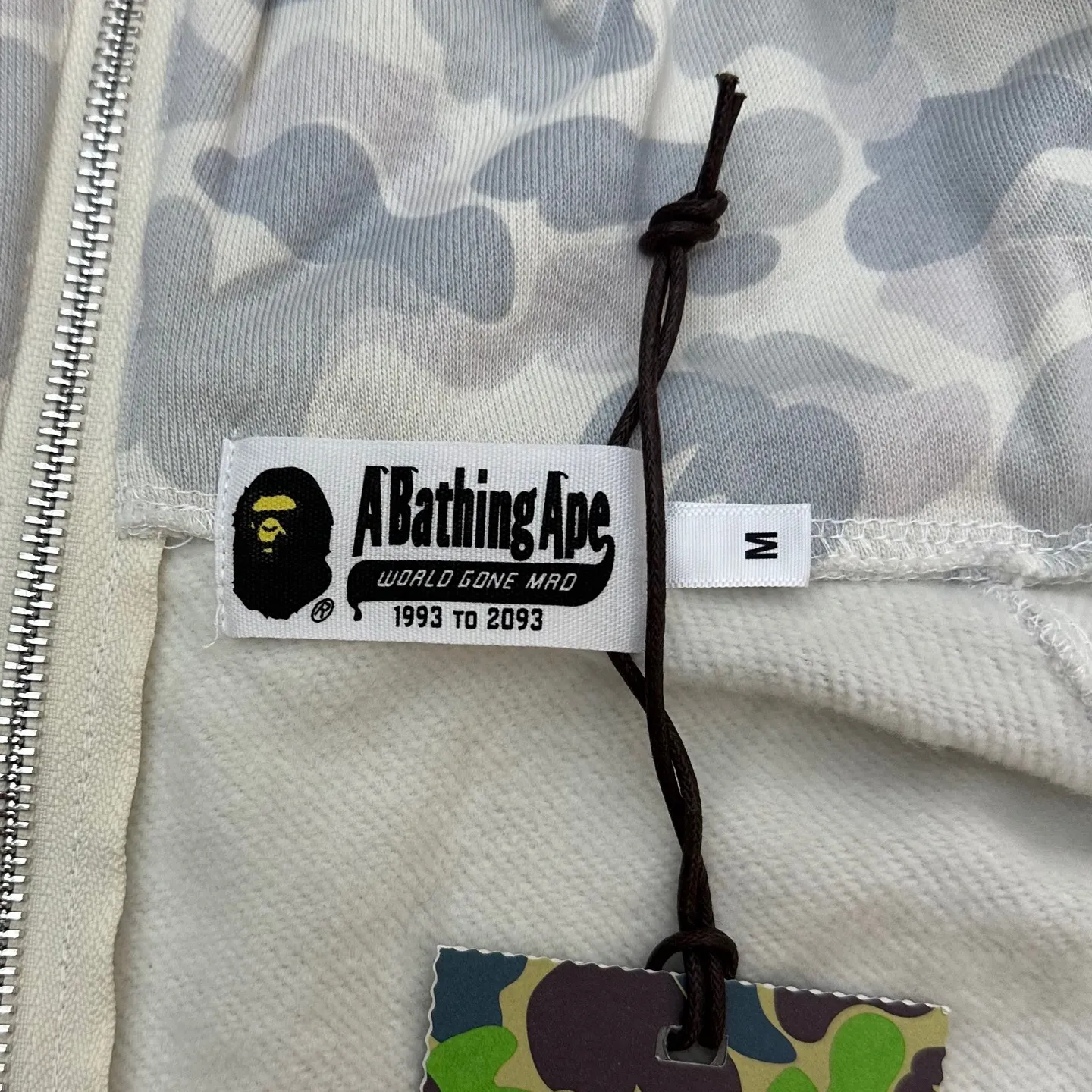 💰420 BAPE STORE® PACK Series FW24 Harajuku City Limited Shark Splicing Zipper Hooded Sweatshirt Heavy Industry Double Zipper Customized Fabric High Quality Couple Style: S—XXL [Camouflage Light Grey]