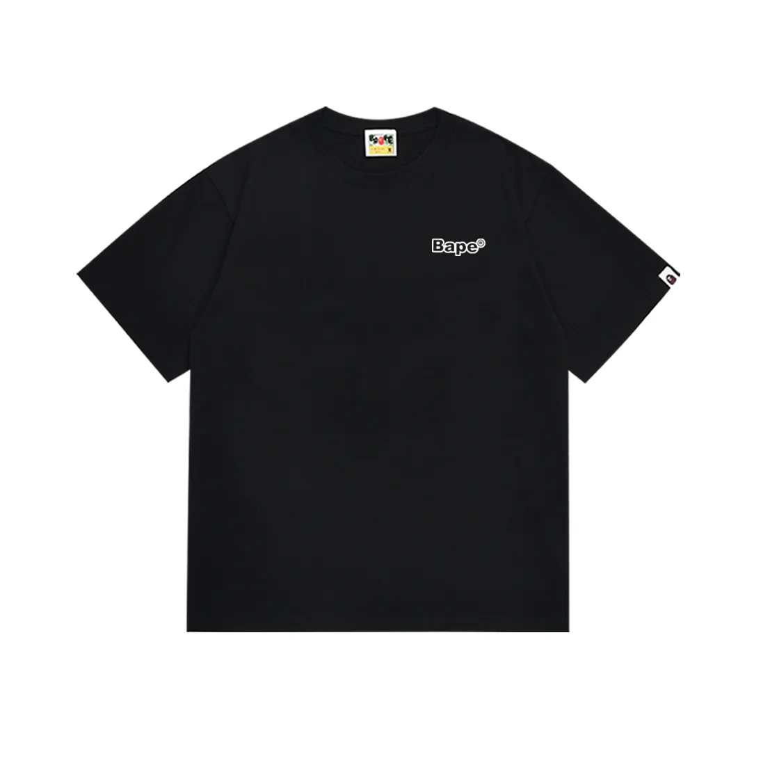 P110 SC055# (top version) BAPE ape-letter printed short-sleeved T-shirt with great ape-letter graffiti logo on the back. Made of 260 grams of high-quality high-weave pure cotton fabric. Double yarn combed. Soft texture and no pilling. Imported environmentally friendly printing glue. Bright and three-dimensional pattern. Quality💥Same style for men and women. The upper body is trendy. Color: black and white. Size: S M L XL XXL