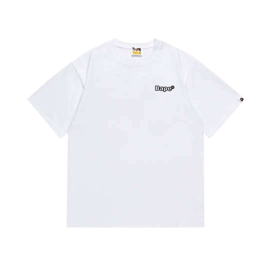 P110 SC055# (top version) BAPE ape-letter printed short-sleeved T-shirt with great ape-letter graffiti logo on the back. Made of 260 grams of high-quality high-weave pure cotton fabric. Double yarn combed. Soft texture and no pilling. Imported environmentally friendly printing glue. Bright and three-dimensional pattern. Quality💥Same style for men and women. The upper body is trendy. Color: black and white. Size: S M L XL XXL