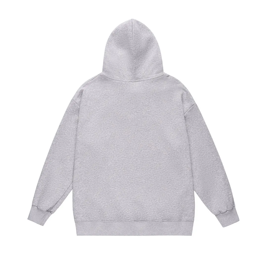 P160 model number SC789# terry 80 plus velvet 90 (top version) BAPE robot monkey cartoon animation pattern printed hooded sweatshirt. Made of 380g large terry (drop shoulder large version) fabric. The texture is soft and non-pilling. Imported environmentally friendly printing glue. The pattern is bright and three-dimensional. Quality 💥Same style for men and women. The upper body is trendy. Color: black white gray Size: S M L XL XXL