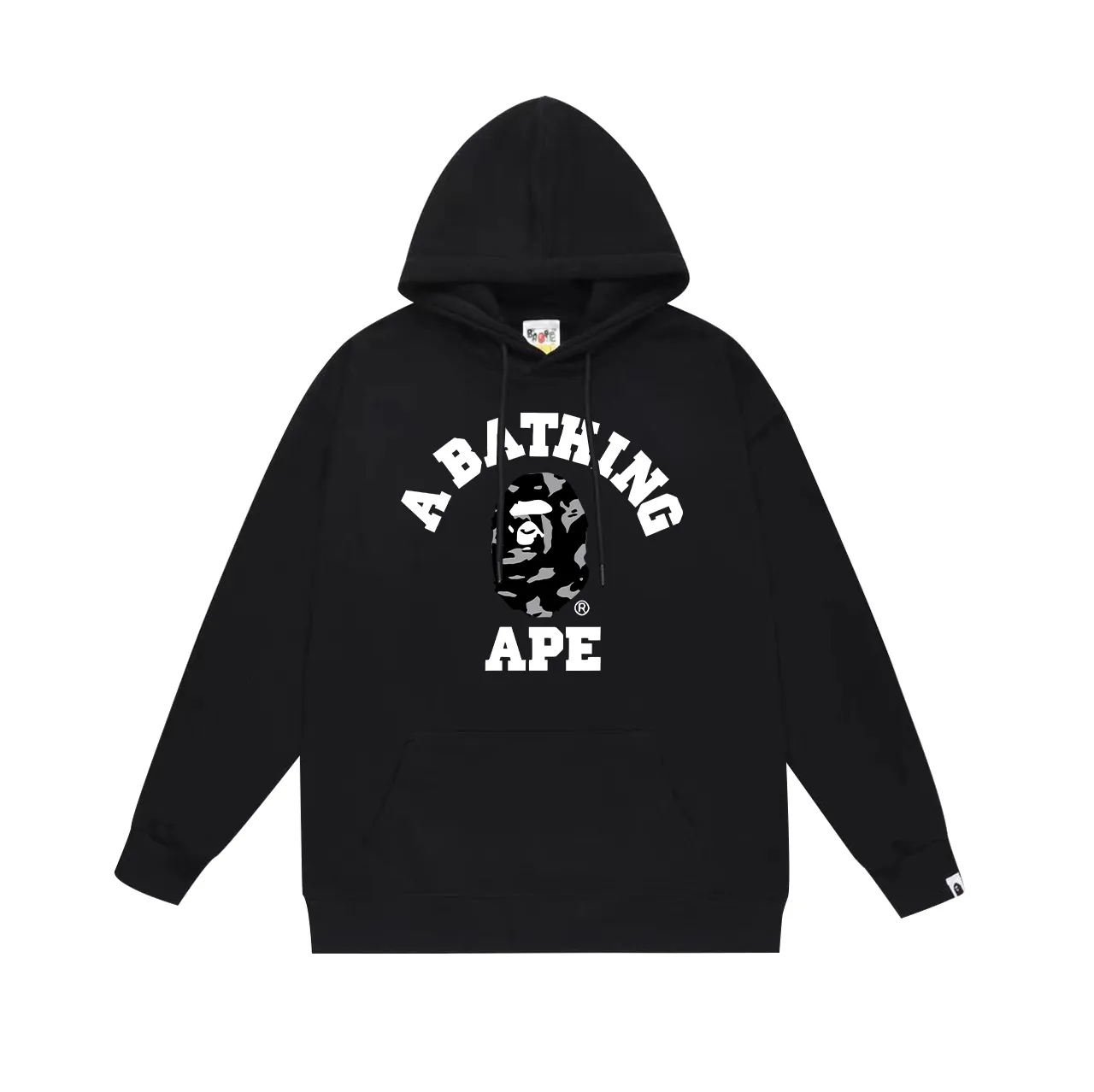 Model No. SC717# Terry p160 plus velvet 180💰 (top version) BAPE percussion camouflage ape head letter printed hooded sweatshirt. Made of 380g large terry (drop shoulder large version) fabric. The texture is soft and non-pilling. Imported environmentally friendly printing glue. The pattern is bright and three-dimensional. Quality💥Same style for men and women. The upper body is trendy. Color: black white gray Size: S M L XL XXL