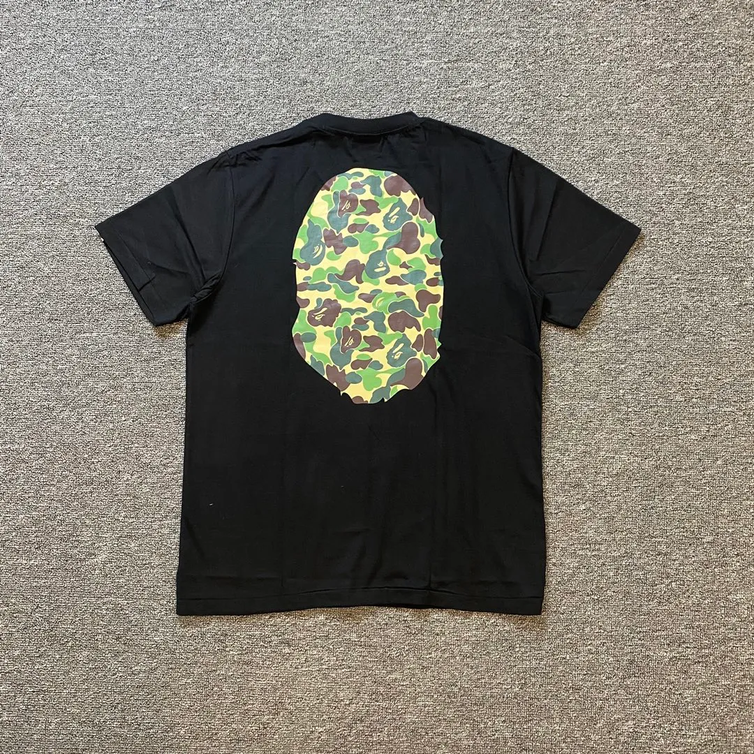 💰140 Bape Abc Blue Pink Green Camouflage Ape Man Reappearance 280g Couple Model: S-XXL [White Green Black Green White Blue Black Blue White Pink Black Pink]