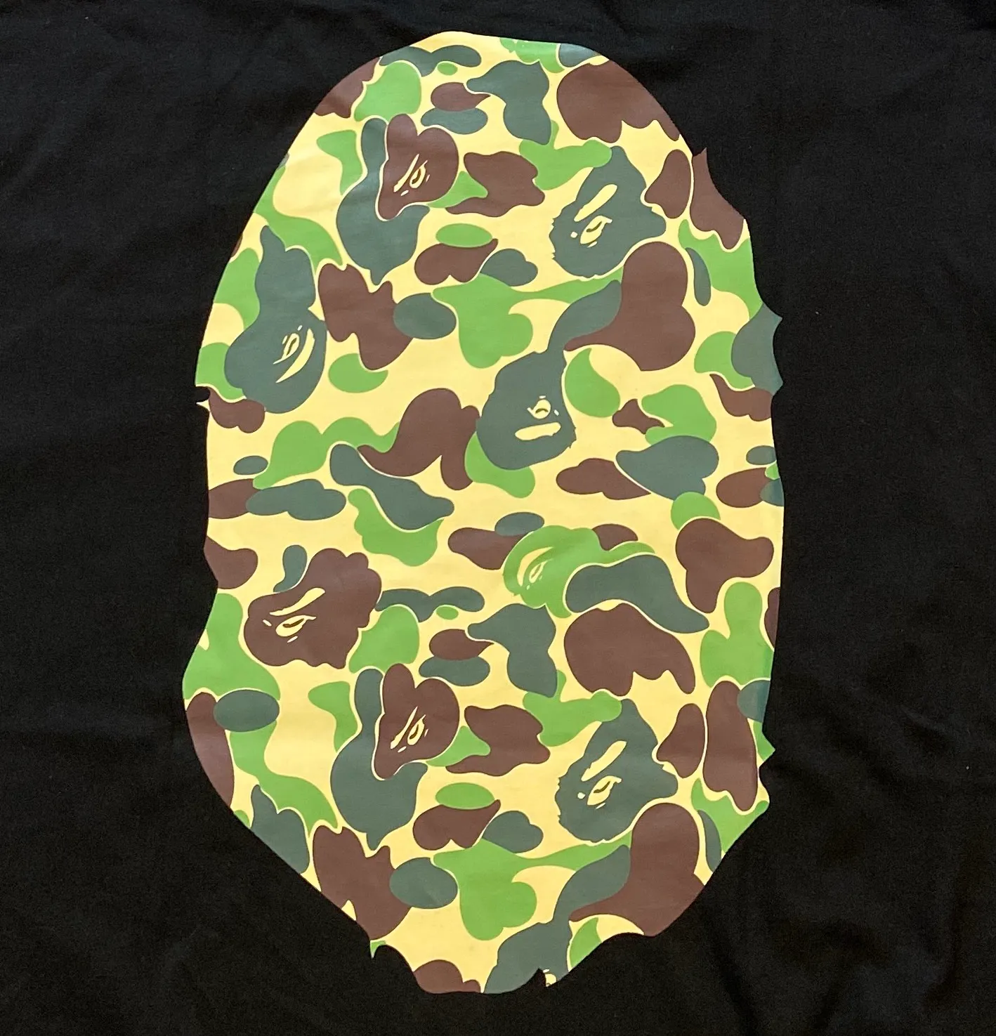 💰140 Bape Abc Blue Pink Green Camouflage Ape Man Reappearance 280g Couple Model: S-XXL [White Green Black Green White Blue Black Blue White Pink Black Pink]