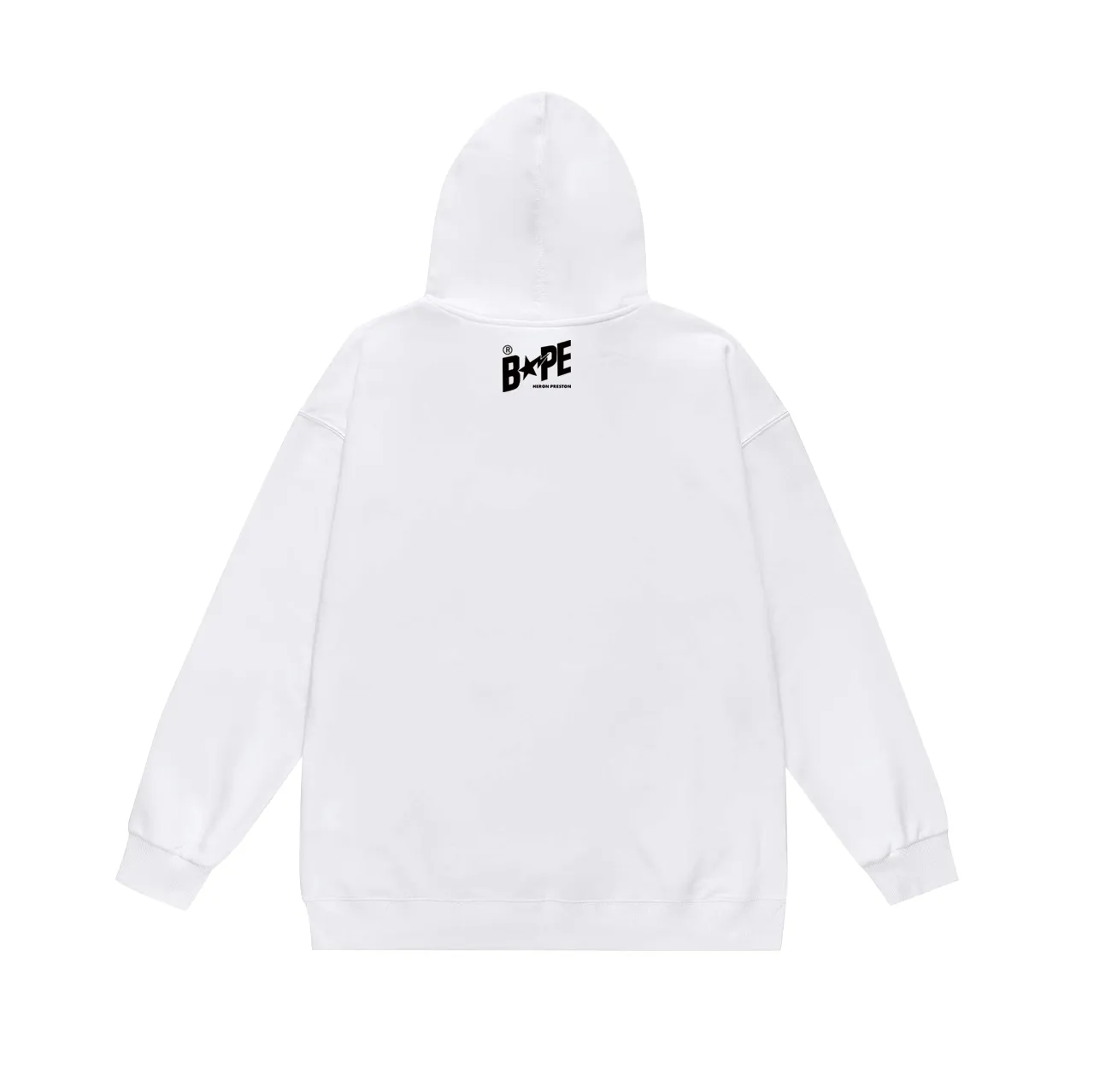 P160 model number SC800# terry 80 plus velvet 90 (top version) BAPE lightning ape head oversized pattern printed hooded sweatshirt. Made of 380g large terry (drop shoulder large version) fabric. The texture is soft and non-pilling. Imported environmentally friendly printing glue. The pattern is bright and three-dimensional. Quality 💥Same style for men and women. The upper body is trendy. Color: black white gray Size: S M L XL XXL