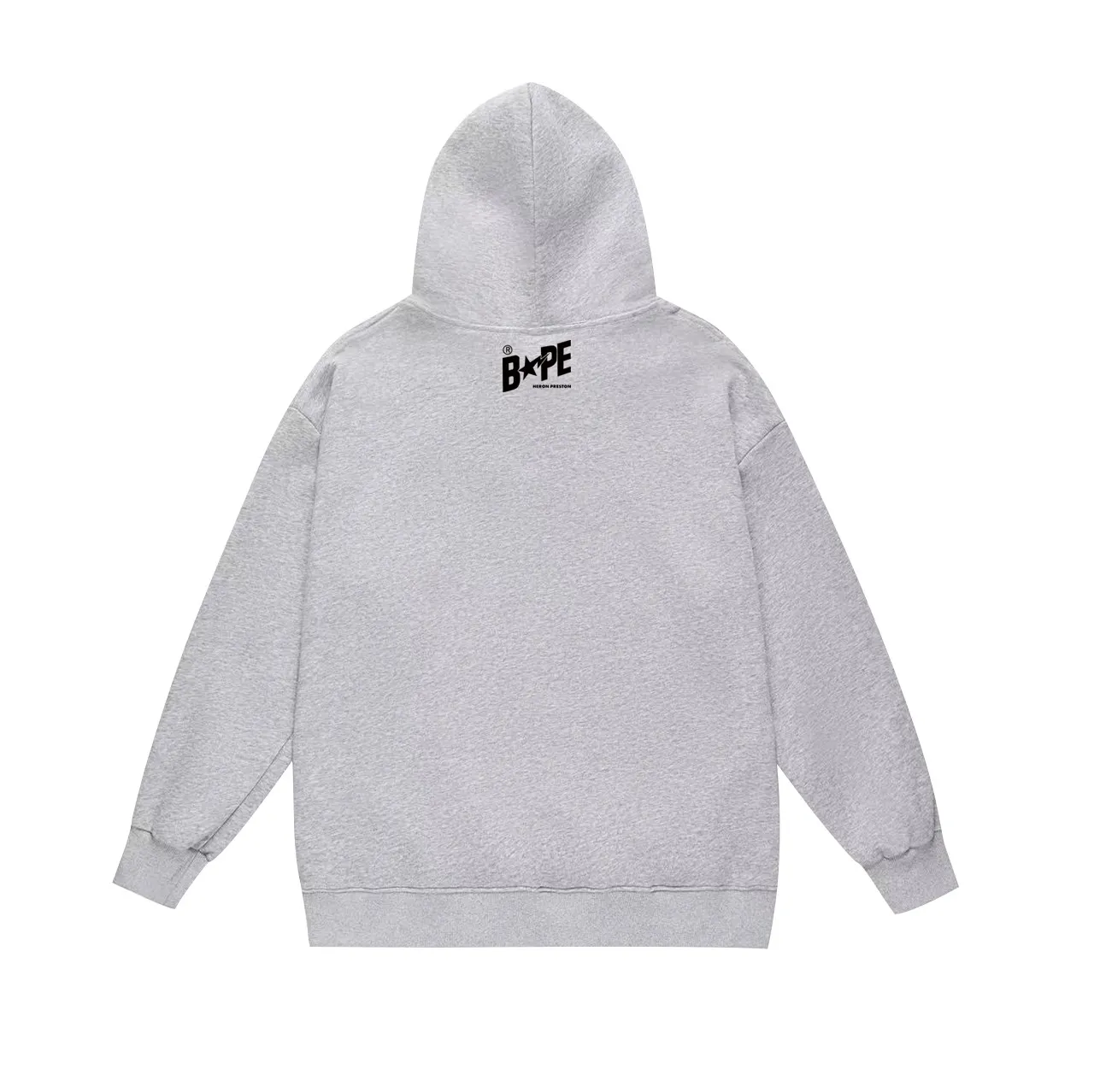 P160 model number SC800# terry 80 plus velvet 90 (top version) BAPE lightning ape head oversized pattern printed hooded sweatshirt. Made of 380g large terry (drop shoulder large version) fabric. The texture is soft and non-pilling. Imported environmentally friendly printing glue. The pattern is bright and three-dimensional. Quality 💥Same style for men and women. The upper body is trendy. Color: black white gray Size: S M L XL XXL