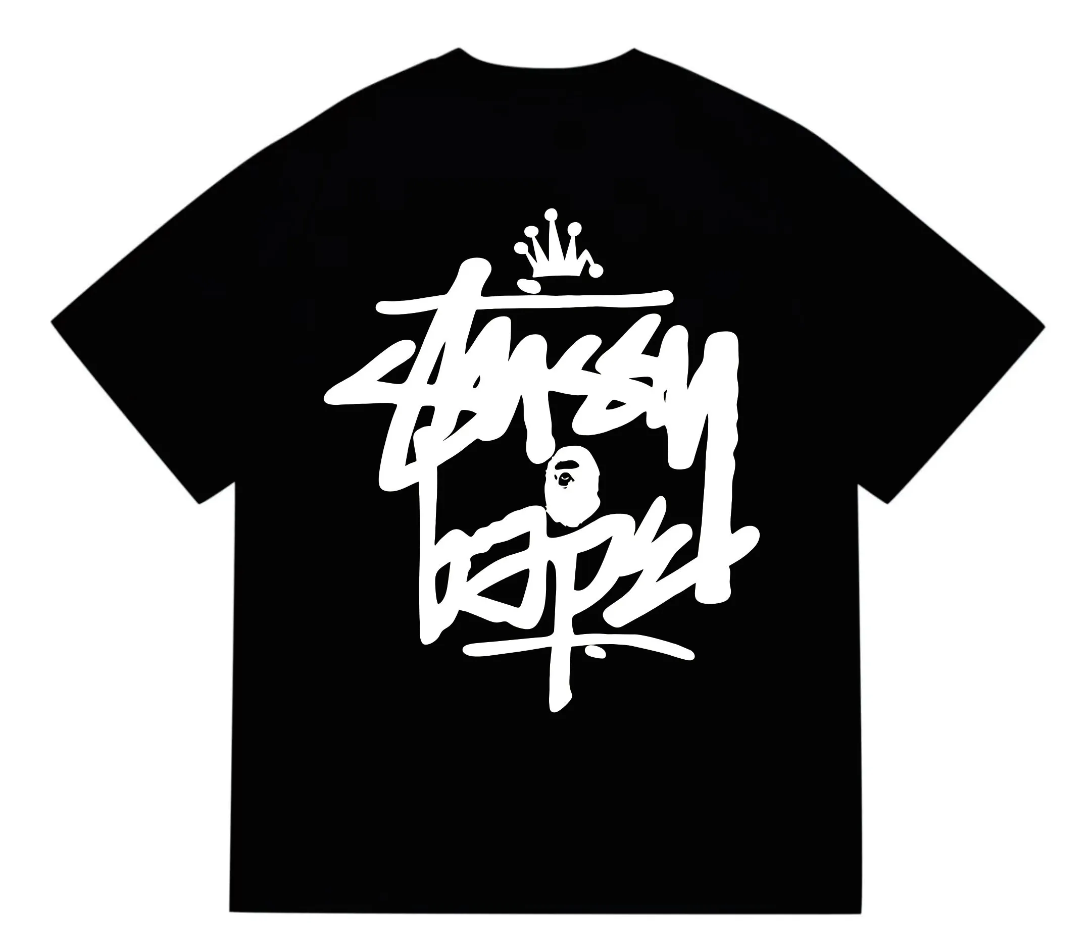 SC208#p110💰 (top version) BAPE×Stussy co-branded Stussy letter ape print T-shirt Made of 260 grams of high-quality high-weave pure cotton fabric, double yarn combed, soft texture and no pilling Imported environmentally friendly printing glue, bright and three-dimensional pattern, quality 💥Same style for men and women, the upper body is fashionable Color: black and yellow, gray and yellow, pink and yellow, red and yellow, white and yellow, black pink, gray powder, pink, red pink, white powder Black and white Gray and white Pink and white Red and white White and black Gray and black Pink and black Red and black Size: S M L XL XXL