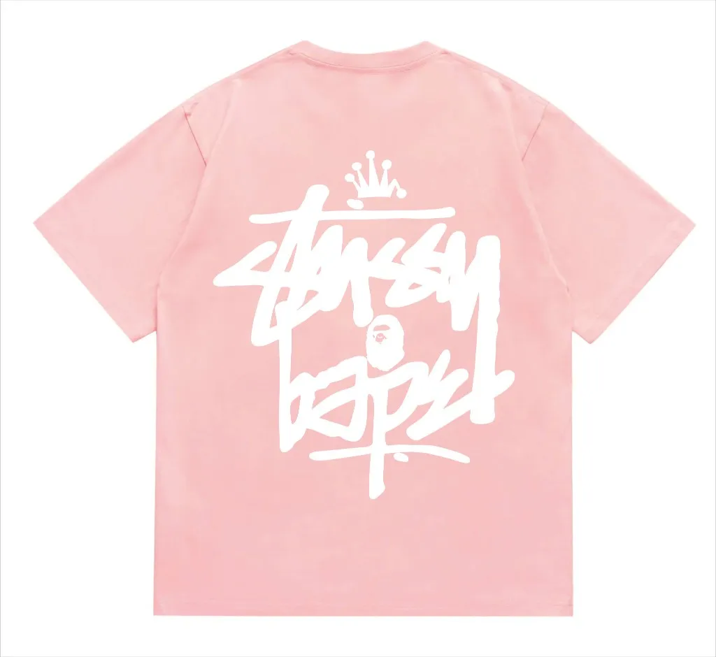 SC208#p110💰 (top version) BAPE×Stussy co-branded Stussy letter ape print T-shirt Made of 260 grams of high-quality high-weave pure cotton fabric, double yarn combed, soft texture and no pilling Imported environmentally friendly printing glue, bright and three-dimensional pattern, quality 💥Same style for men and women, the upper body is fashionable Color: black and yellow, gray and yellow, pink and yellow, red and yellow, white and yellow, black pink, gray powder, pink, red pink, white powder Black and white Gray and white Pink and white Red and white White and black Gray and black Pink and black Red and black Size: S M L XL XXL