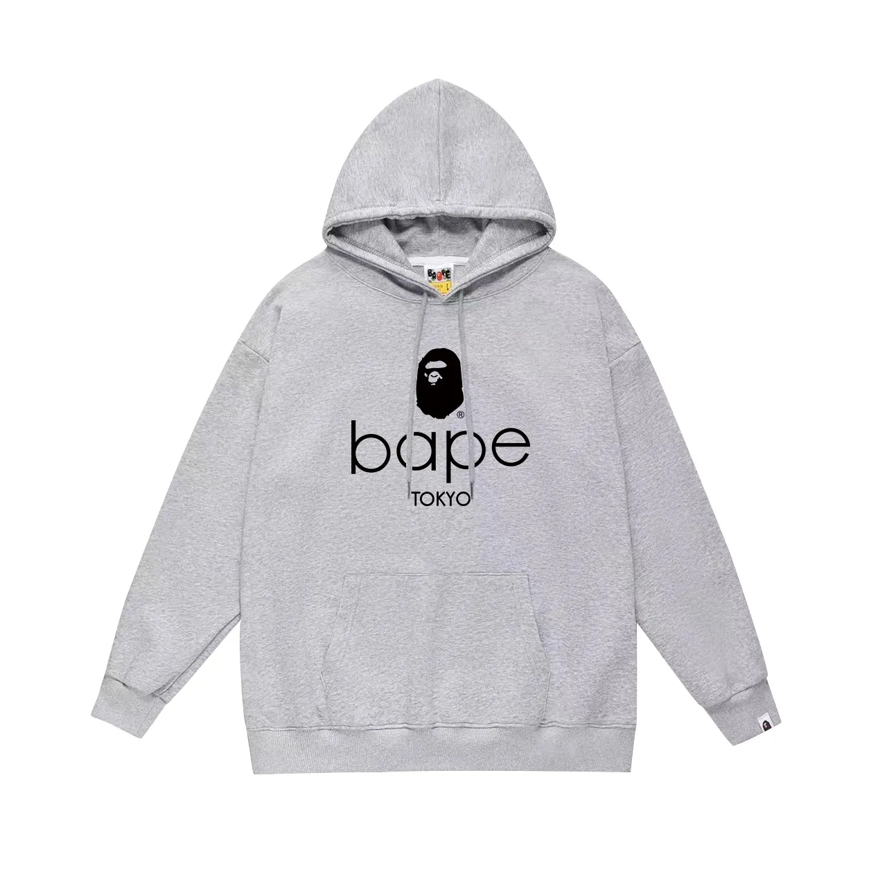 Model No. SC667#terry p160 plus velvet p180💰 (top version) BAPE ape-man head classic letter print hooded sweatshirt. Made of 380g large terry 430g silver fox velvet (drop shoulder large version) fabric. The texture is soft and non-pilling. Imported environmentally friendly printing glue. The pattern is bright and three-dimensional. Quality💥Same style for men and women. The upper body is trendy. Color: black white gray Size: S M L XL XXL