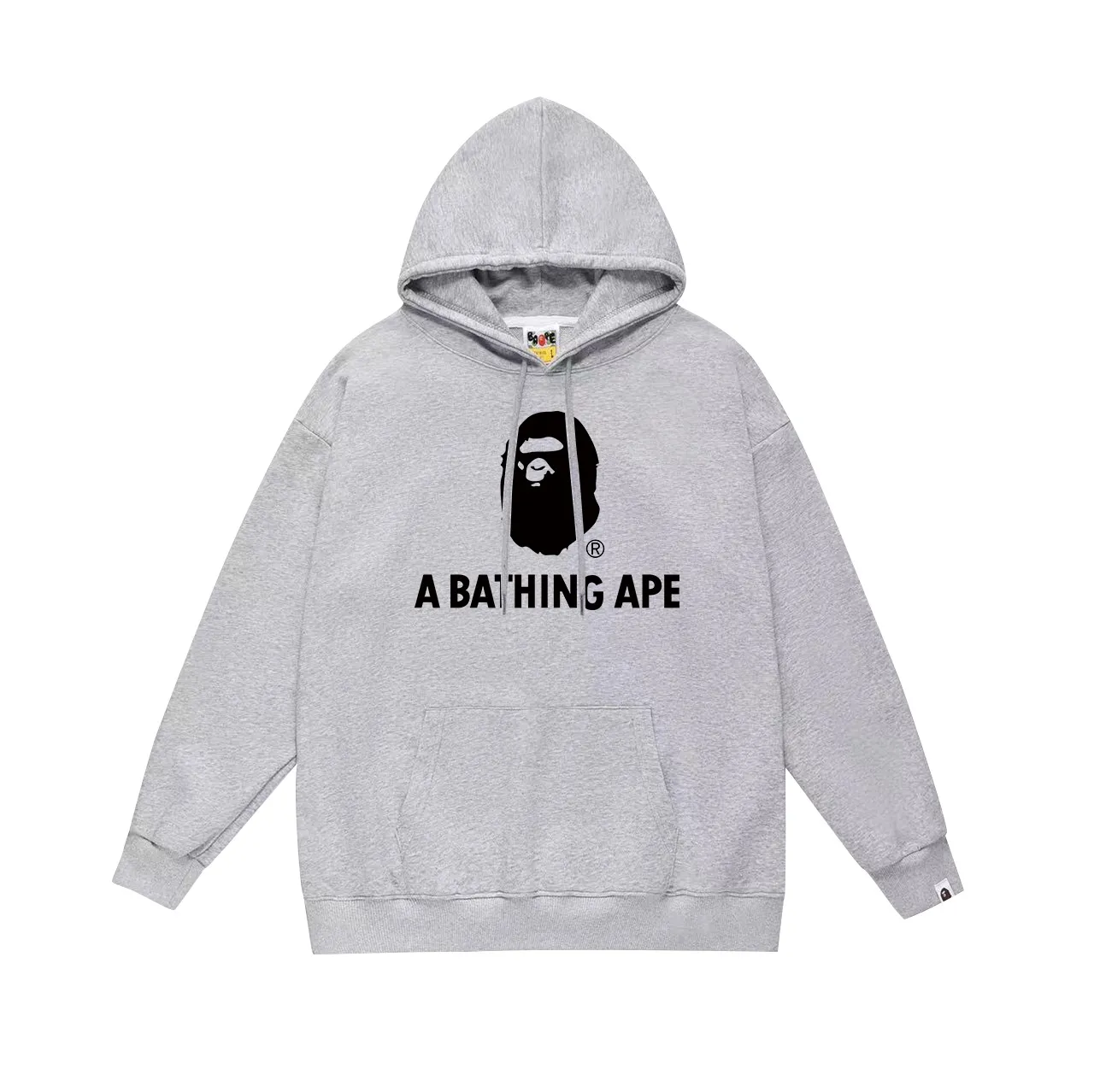Model No. SC663#terry p160 plus velvet p180💰 (top version) BAPE ape-man head classic letter print hooded sweatshirt. Made of 380g large terry 430g silver fox velvet (drop shoulder large version) fabric. The texture is soft and non-pilling. Imported environmentally friendly printing glue. The pattern is bright and three-dimensional. Quality💥Same style for men and women. The upper body is trendy. Color: black white gray Size: S M L XL XXL