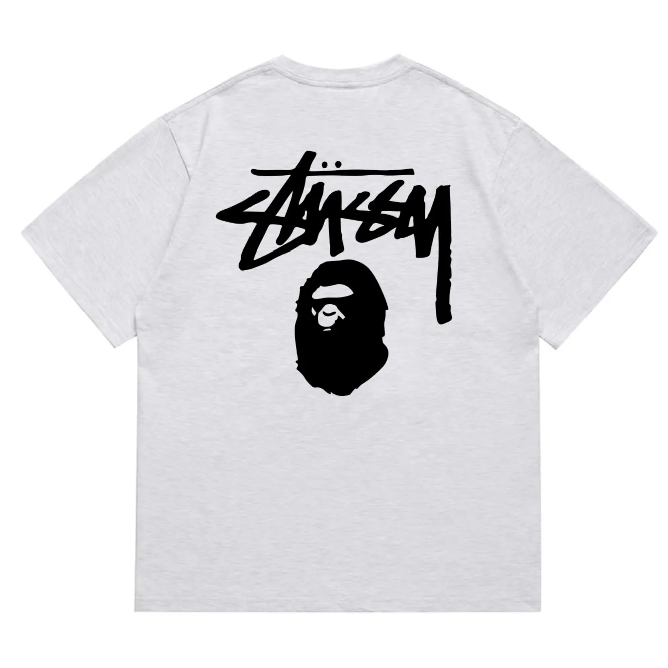 SC201#p110💰 (Top version) BAPE×Stussy co-branded Stussy letter ape print T-shirt Made of 260 grams of high-quality high-weave pure cotton fabric, double yarn combed, soft and non-pilling, imported environmentally friendly printing glue, bright and three-dimensional pattern, quality 💥Same style for men and women, the upper body is fashionable Color: black and white, gray and white, pink and white, red and white, white and black, gray and black, pink and black, red and black Size: S M L XL XXL