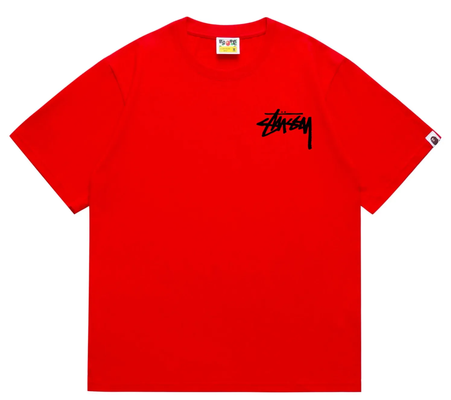 SC201#p110💰 (Top version) BAPE×Stussy co-branded Stussy letter ape print T-shirt Made of 260 grams of high-quality high-weave pure cotton fabric, double yarn combed, soft and non-pilling, imported environmentally friendly printing glue, bright and three-dimensional pattern, quality 💥Same style for men and women, the upper body is fashionable Color: black and white, gray and white, pink and white, red and white, white and black, gray and black, pink and black, red and black Size: S M L XL XXL