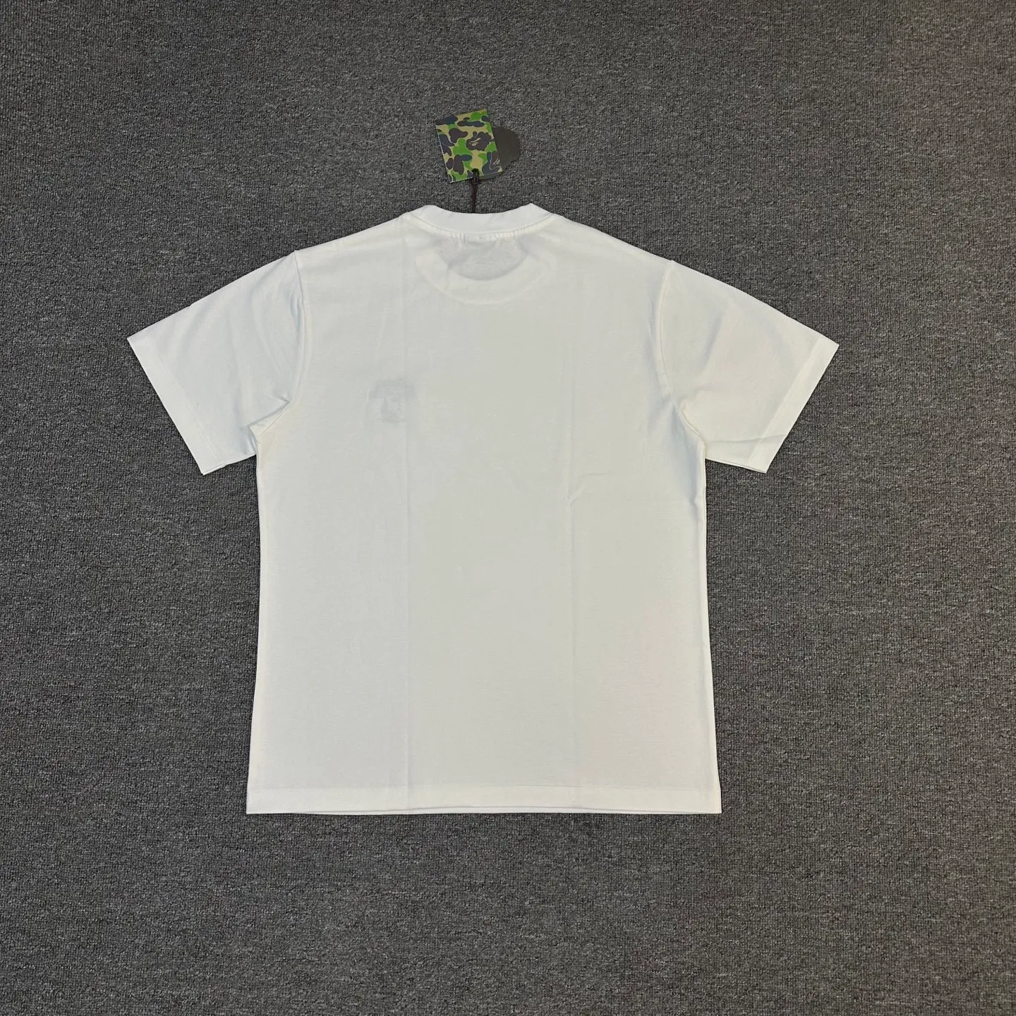💰140 BAPE SS25 ape letter embroidered round neck 280g heavy linen cotton fabric ZP version Couple model: S-XXL [Black White Gray]