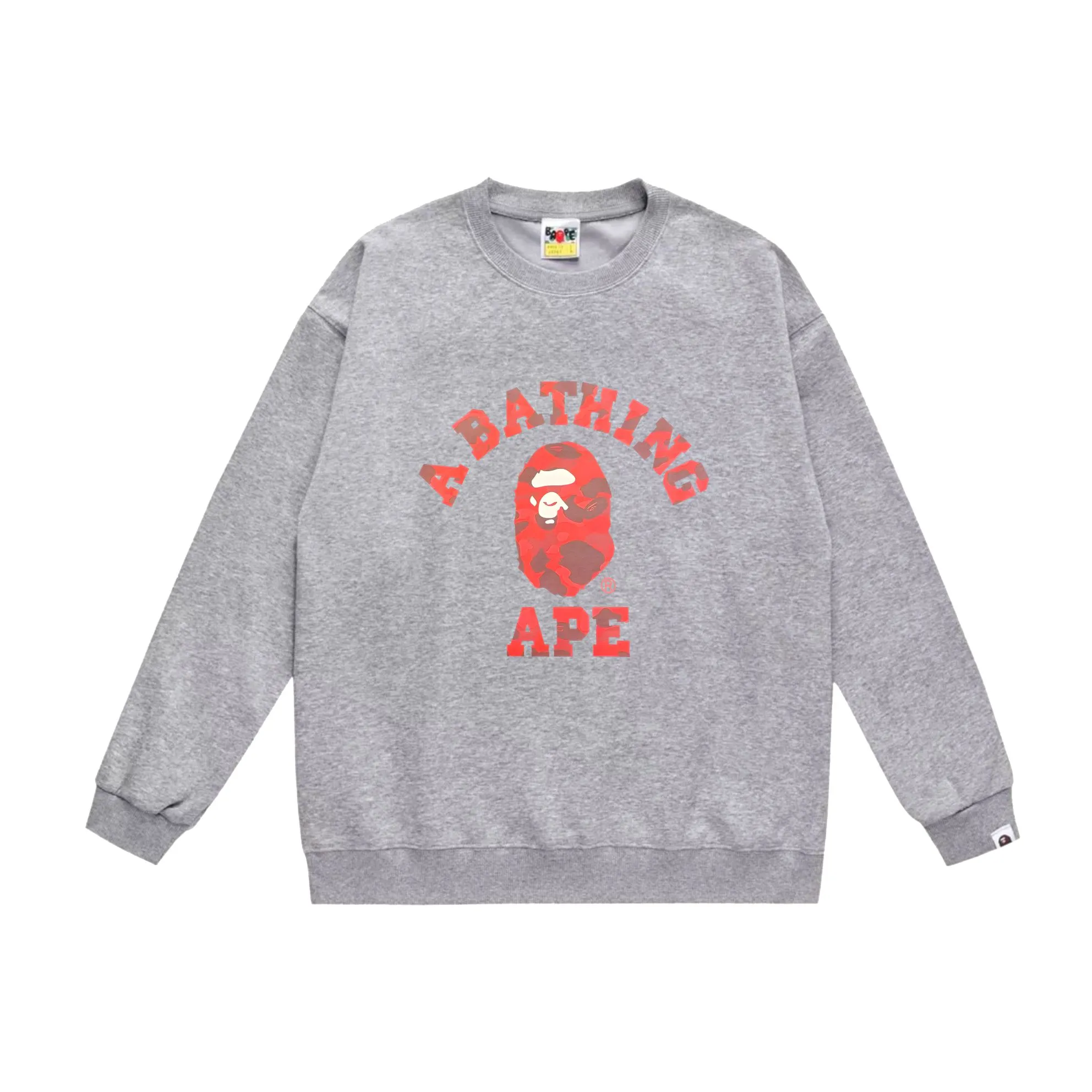 P170 model number SC549# terry 80 plus velvet 85 (top version) BAPE camouflage ape head letter print pattern round neck sweatshirt Made of 350g large terry (drop shoulder large version) fabric, soft texture and no pilling Imported environmentally friendly printing glue, bright and three-dimensional pattern, quality 💥Same style for men and women, the upper body is fashionable Color: black camouflage white camouflage gray camouflage black and red white red gray red black blue white blue Gray blue Black purple White purple Gray purple Black and yellow White and yellow Gray and yellow Size: S M L XL XXL