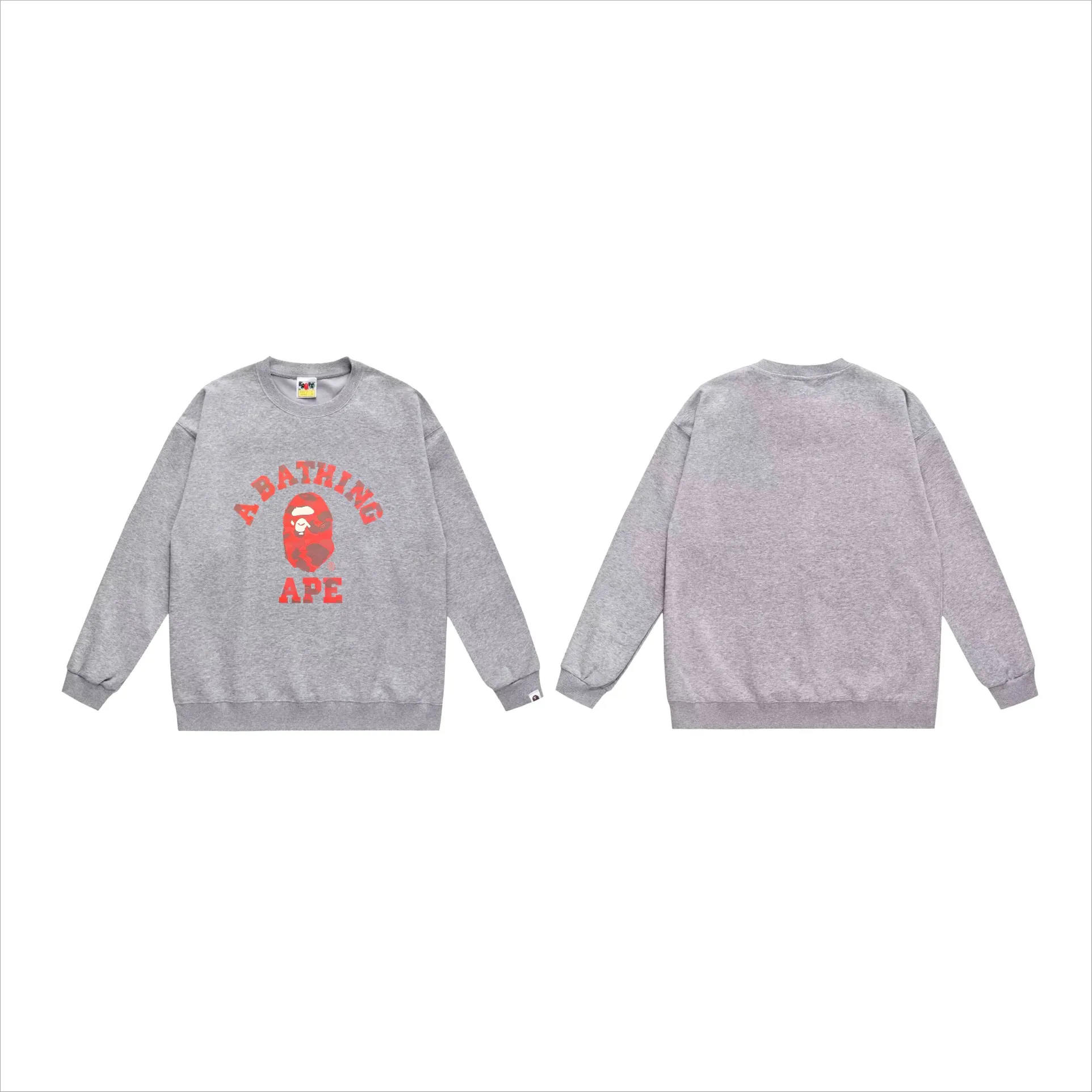P170 model number SC549# terry 80 plus velvet 85 (top version) BAPE camouflage ape head letter print pattern round neck sweatshirt Made of 350g large terry (drop shoulder large version) fabric, soft texture and no pilling Imported environmentally friendly printing glue, bright and three-dimensional pattern, quality 💥Same style for men and women, the upper body is fashionable Color: black camouflage white camouflage gray camouflage black and red white red gray red black blue white blue Gray blue Black purple White purple Gray purple Black and yellow White and yellow Gray and yellow Size: S M L XL XXL