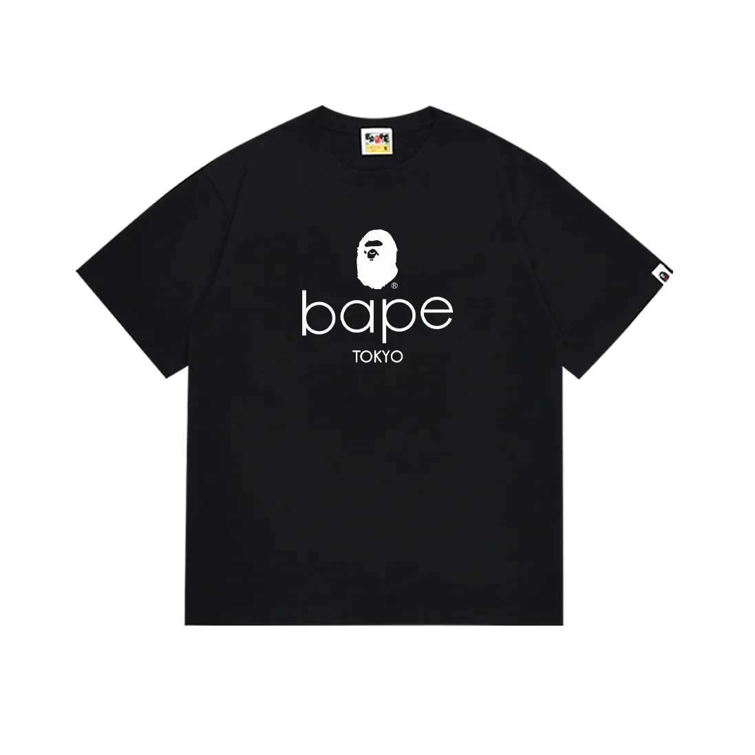P110 SC067# (top version) BAPE Ape Man Head classic letter printed short-sleeved T-shirt. Made of 260 grams of high-quality high-weave pure cotton fabric. Double yarn combed. The texture is soft and non-pilling. Imported environmentally friendly printing glue. The pattern is bright and three-dimensional. Quality💥Same style for men and women. The upper body is trendy. Color: black and white. Size: S M L XL XXL