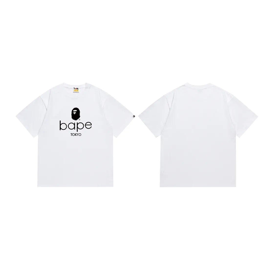 P110 SC067# (top version) BAPE Ape Man Head classic letter printed short-sleeved T-shirt. Made of 260 grams of high-quality high-weave pure cotton fabric. Double yarn combed. The texture is soft and non-pilling. Imported environmentally friendly printing glue. The pattern is bright and three-dimensional. Quality💥Same style for men and women. The upper body is trendy. Color: black and white. Size: S M L XL XXL