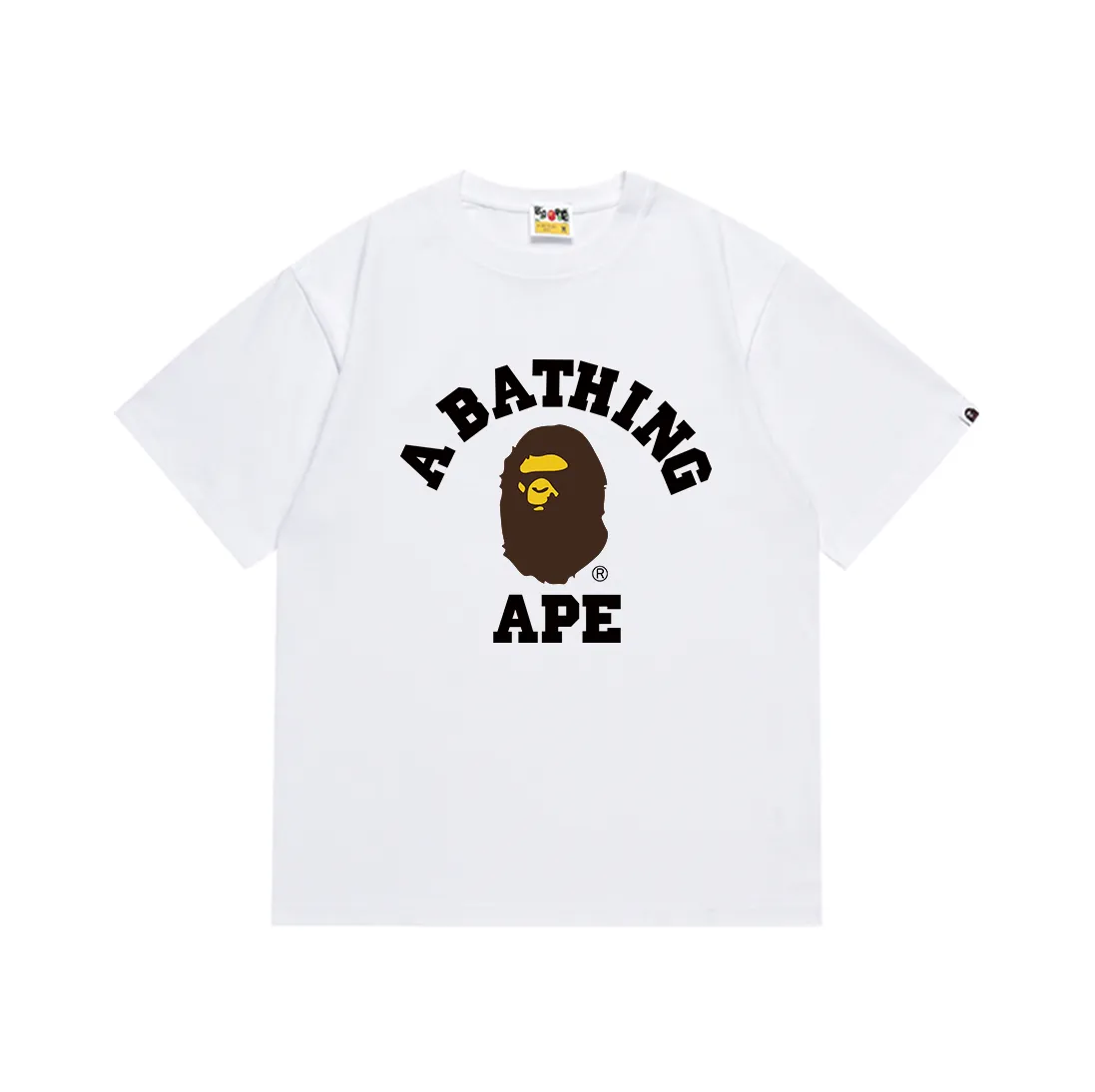 P110 SC057# (top version) BAPE Ape Man's Little Head classic letter printed short-sleeved T-shirt Made of 260 grams of high-quality high-weave pure cotton fabric, double yarn combed, soft texture and no pilling Imported environmentally friendly printing glue, bright and three-dimensional pattern, quality 💥unisex style, the upper body is trendy Color: black, burgundy, Klein blue, raspberry, brown, white, navy blue, fluorescent green, sky blue, apricot, khaki, floral gray Pink white Pink black Size: S M L XL XXL