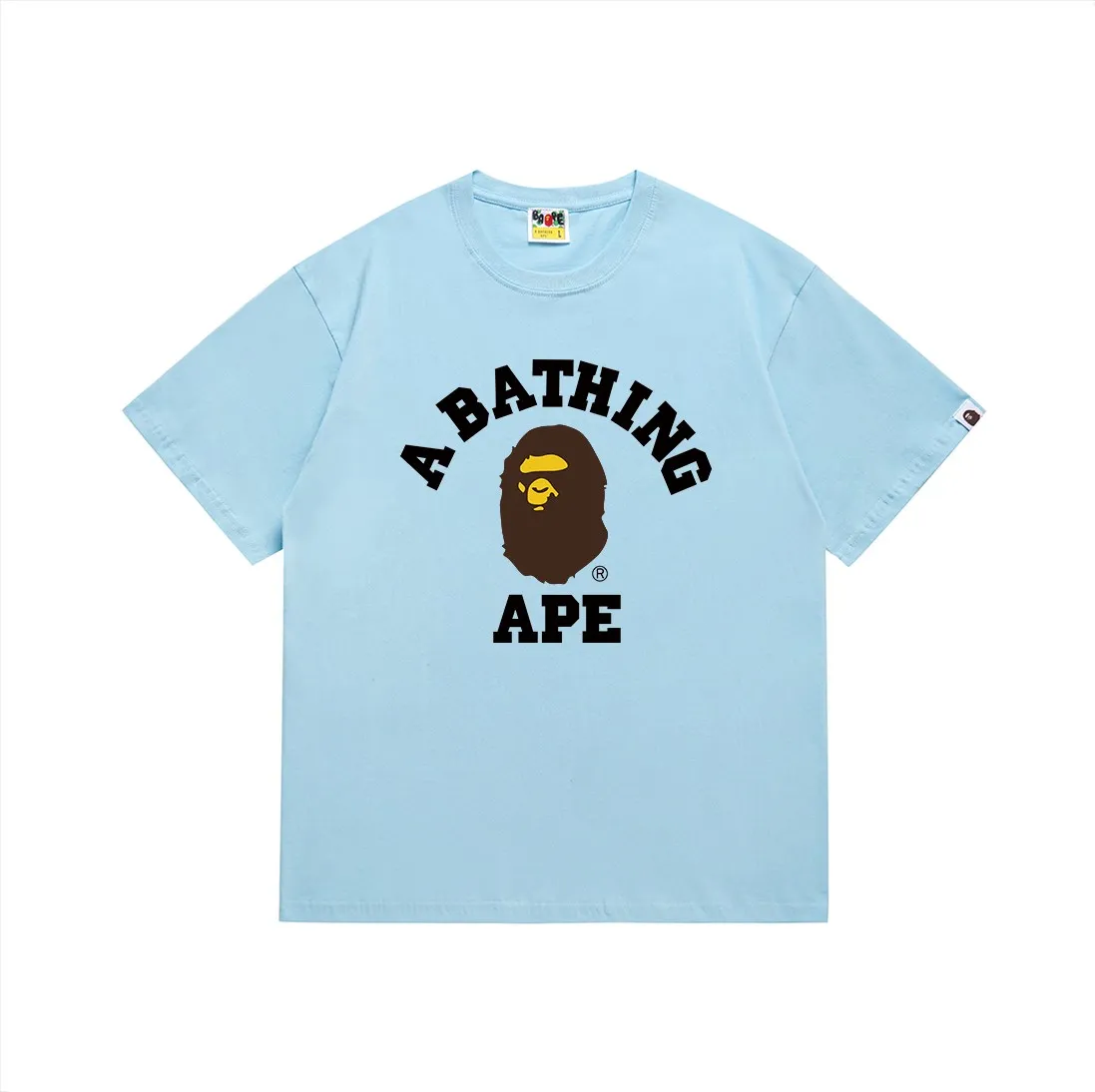 P110 SC057# (top version) BAPE Ape Man's Little Head classic letter printed short-sleeved T-shirt Made of 260 grams of high-quality high-weave pure cotton fabric, double yarn combed, soft texture and no pilling Imported environmentally friendly printing glue, bright and three-dimensional pattern, quality 💥unisex style, the upper body is trendy Color: black, burgundy, Klein blue, raspberry, brown, white, navy blue, fluorescent green, sky blue, apricot, khaki, floral gray Pink white Pink black Size: S M L XL XXL
