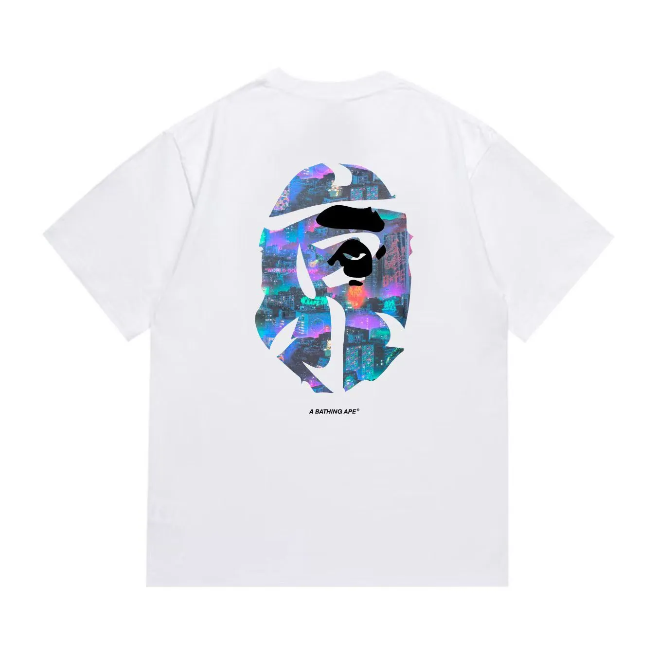 SC1009#p110💰 (top version) BAPE uses 260 grams of high-quality high-weave pure cotton fabric, double yarn combed, soft texture and no pilling, imported environmentally friendly printing glue, bright and three-dimensional pattern, quality 💥Same style for men and women, the upper body is fashionable Color: black white Size: S M L XL XXL
