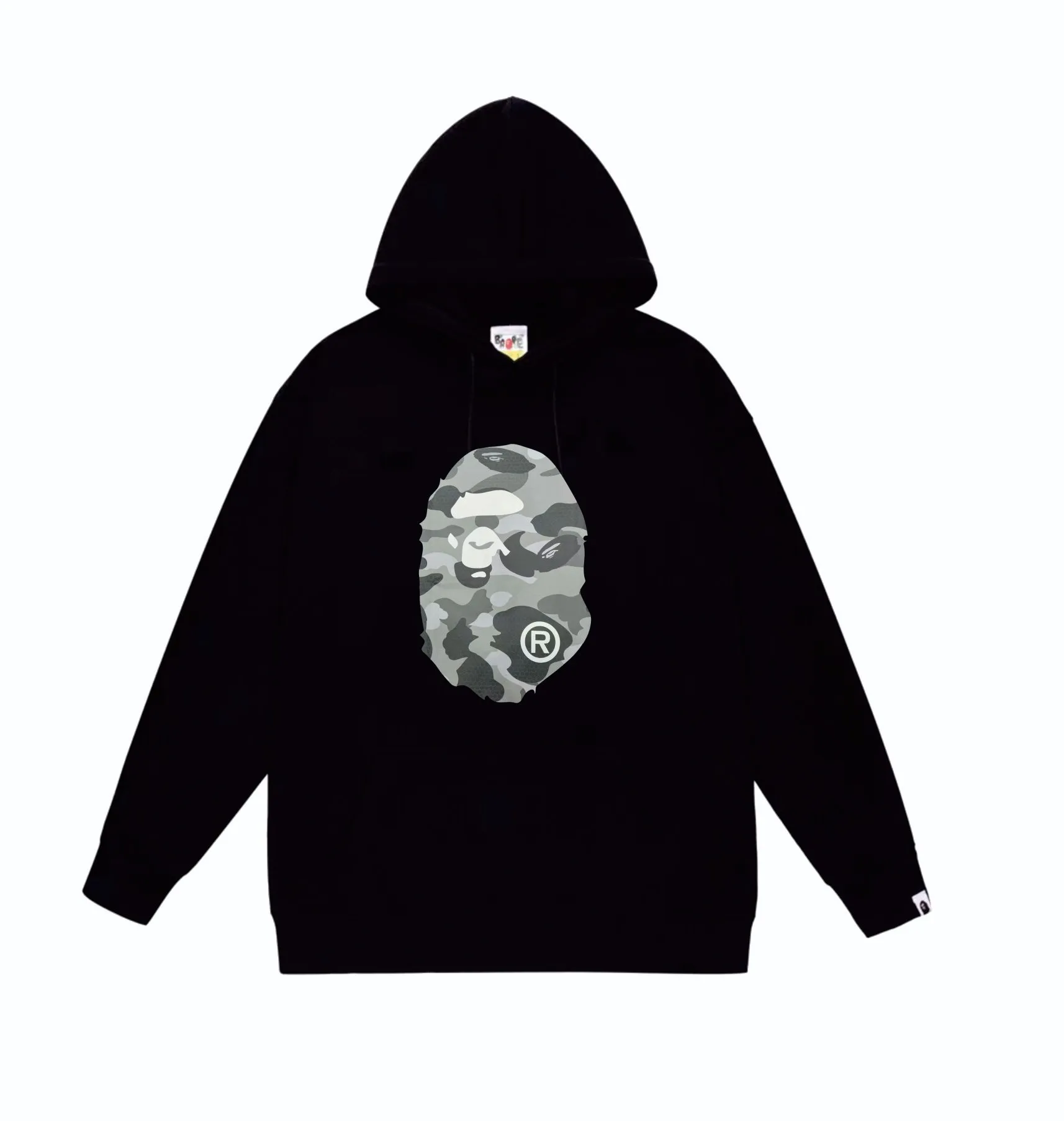 P160 model number SC852# terry 80 plus velvet 90 (top version) BAPE honeycomb camouflage letters great ape head print pattern hooded sweatshirt. Made of 380g large terry (drop shoulder large version) fabric, soft texture and no pilling. Imported environmentally friendly printing glue. Bright and three-dimensional pattern. Quality 💥Same style for men and women. The upper body is trendy. Color: black and blue, white and blue, gray and blue, black and gray, white and gray, gray and gray. Size: S M L XL XXL