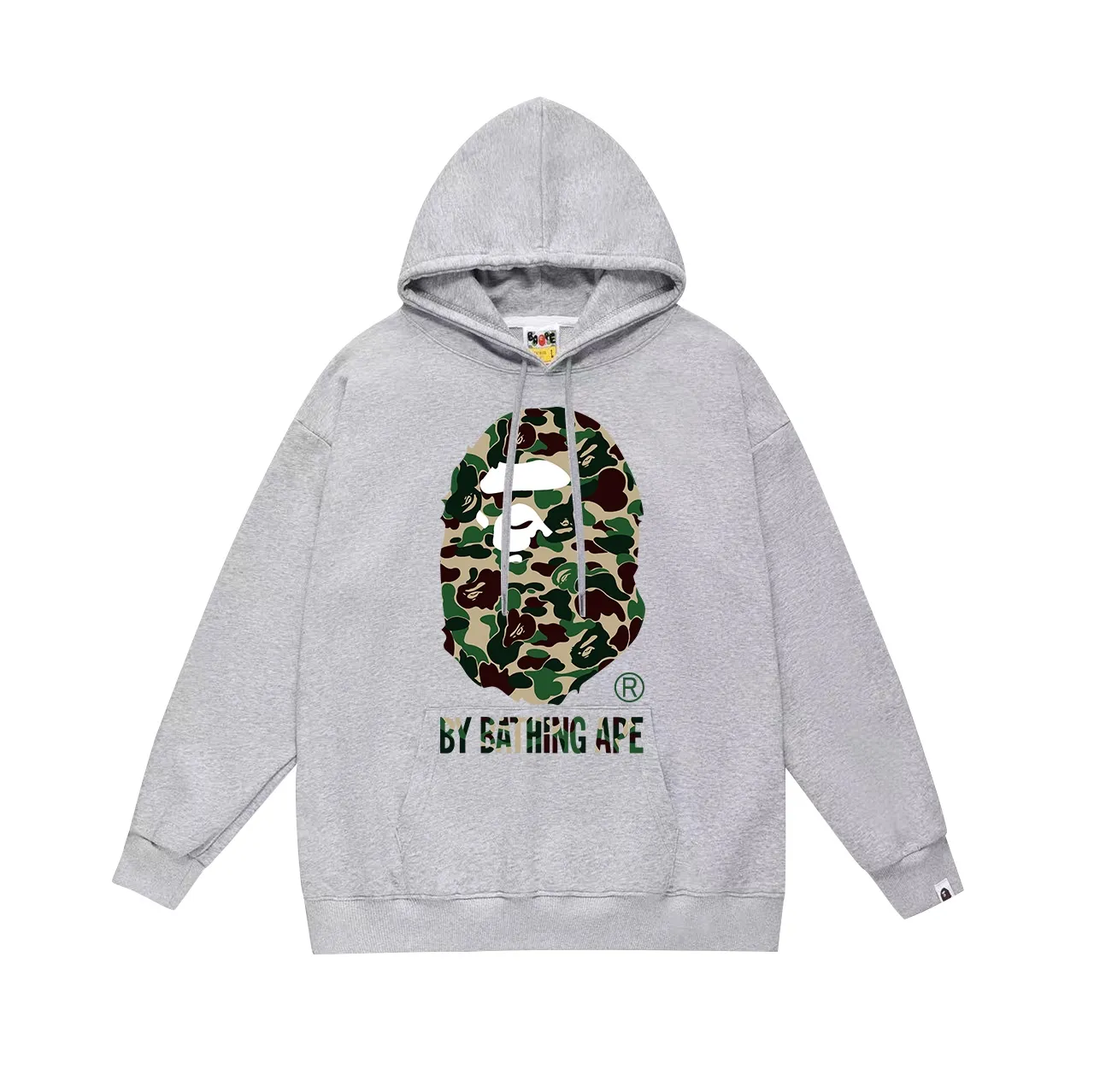 Model No. SC675# terry p160 plus velvet p180💰 (top version) BAPE camouflage ape head LOGO printed hooded sweatshirt. Made of 380g large terry 430g silver fox velvet (drop shoulder large version) fabric. The texture is soft and non-pilling. Imported environmentally friendly printing glue. The pattern is bright and three-dimensional. Quality💥Same style for men and women. The upper body is trendy. Color: black green white green gray green Size: S M L XL XXL