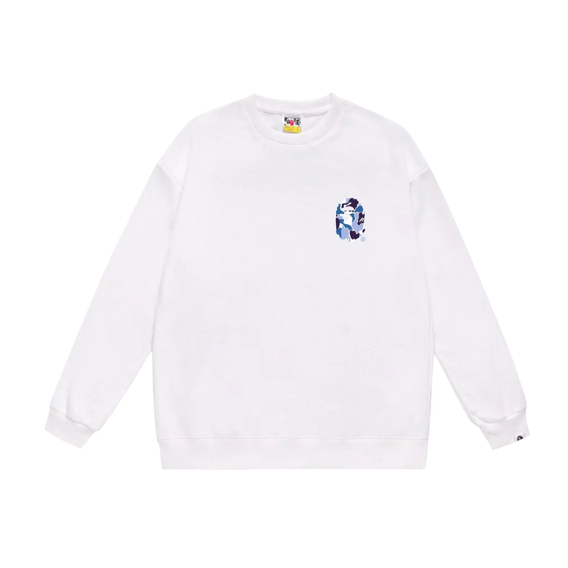 P150 model number SC513# terry 75 plus velvet 80 (top version) BAPE×STUSSY co-branded Stussy letter round neck sweatshirt Made of 350 grams of large terry (drop shoulder large version) fabric, soft texture and no pilling Imported environmentally friendly printing glue The pattern is bright and three-dimensional Quality 💥Same style for men and women The upper body is fashionable Color: black white gray Size: S M L XL XXL